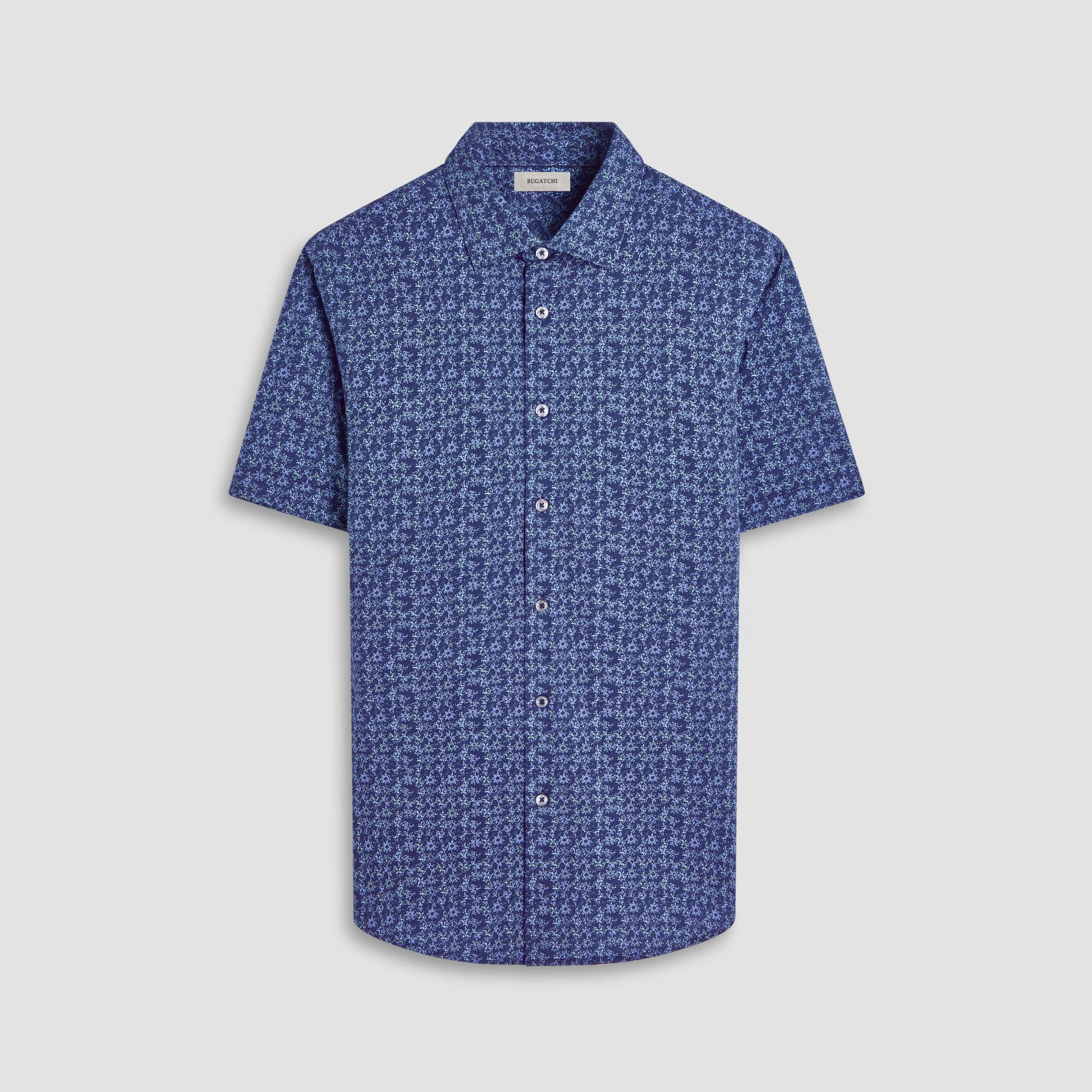 Miles Floral OoohCotton Short-Sleeve Shirt sold by Bugatchi