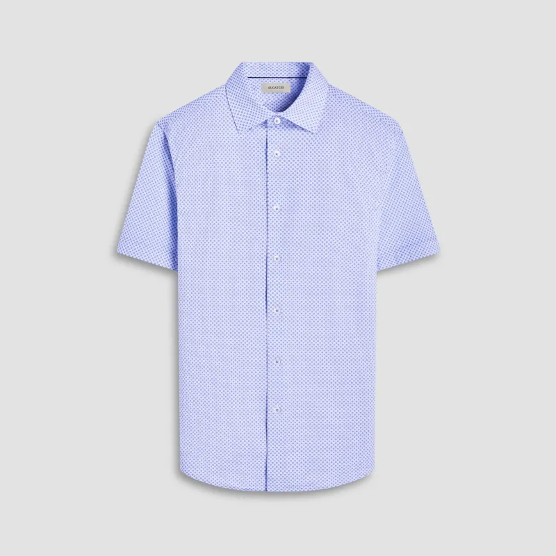 Miles Geometric OoohCotton Short-Sleeve Shirt sold by Bugatchi