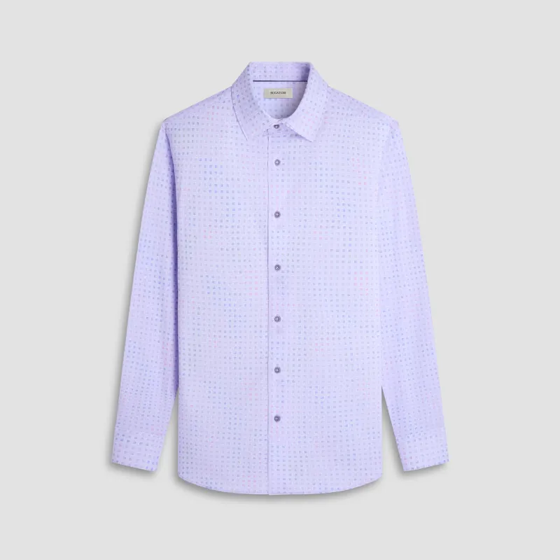 James Mini Check OoohCotton Shirt sold by Bugatchi