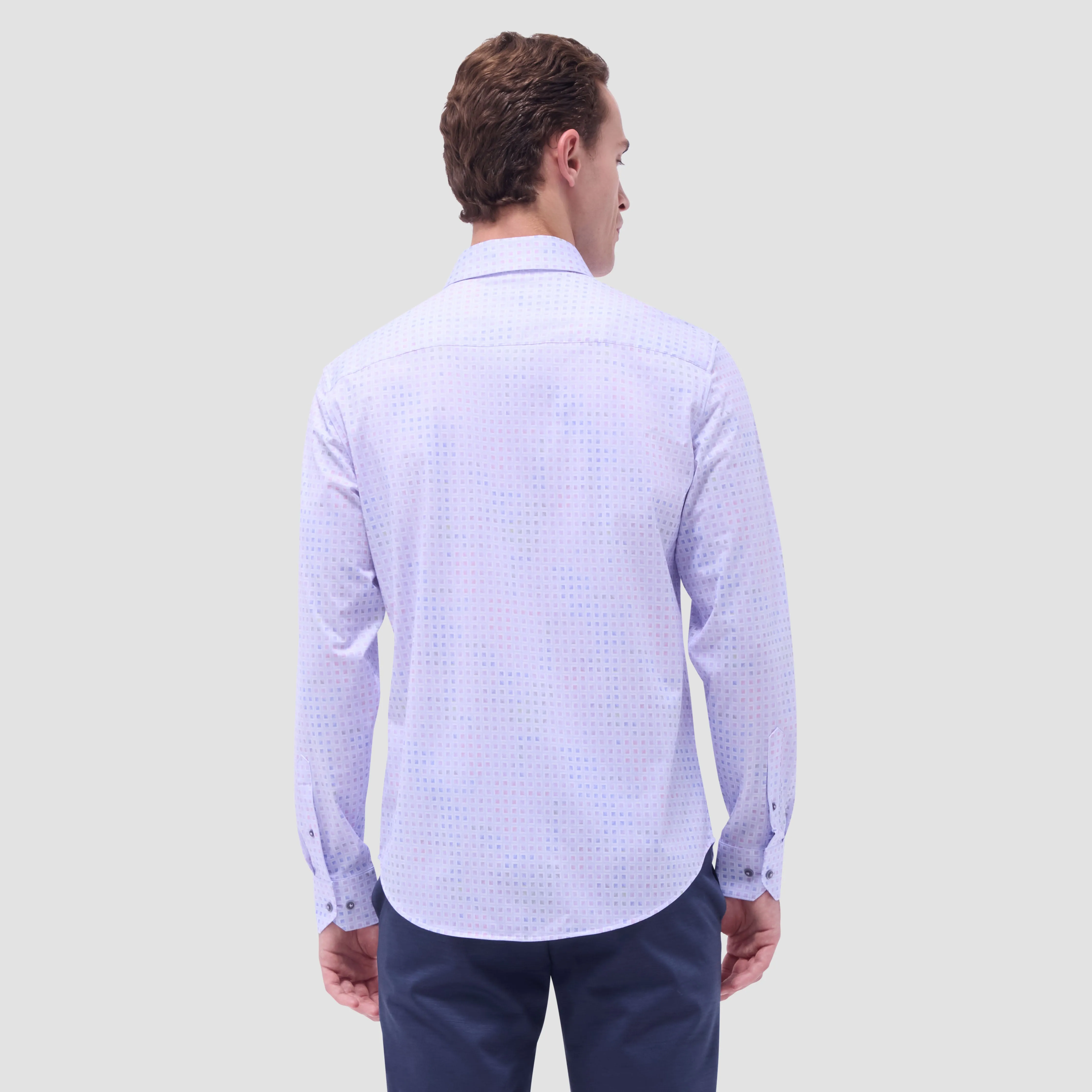 James Mini Check OoohCotton Shirt sold by Bugatchi product image thumbnail 4