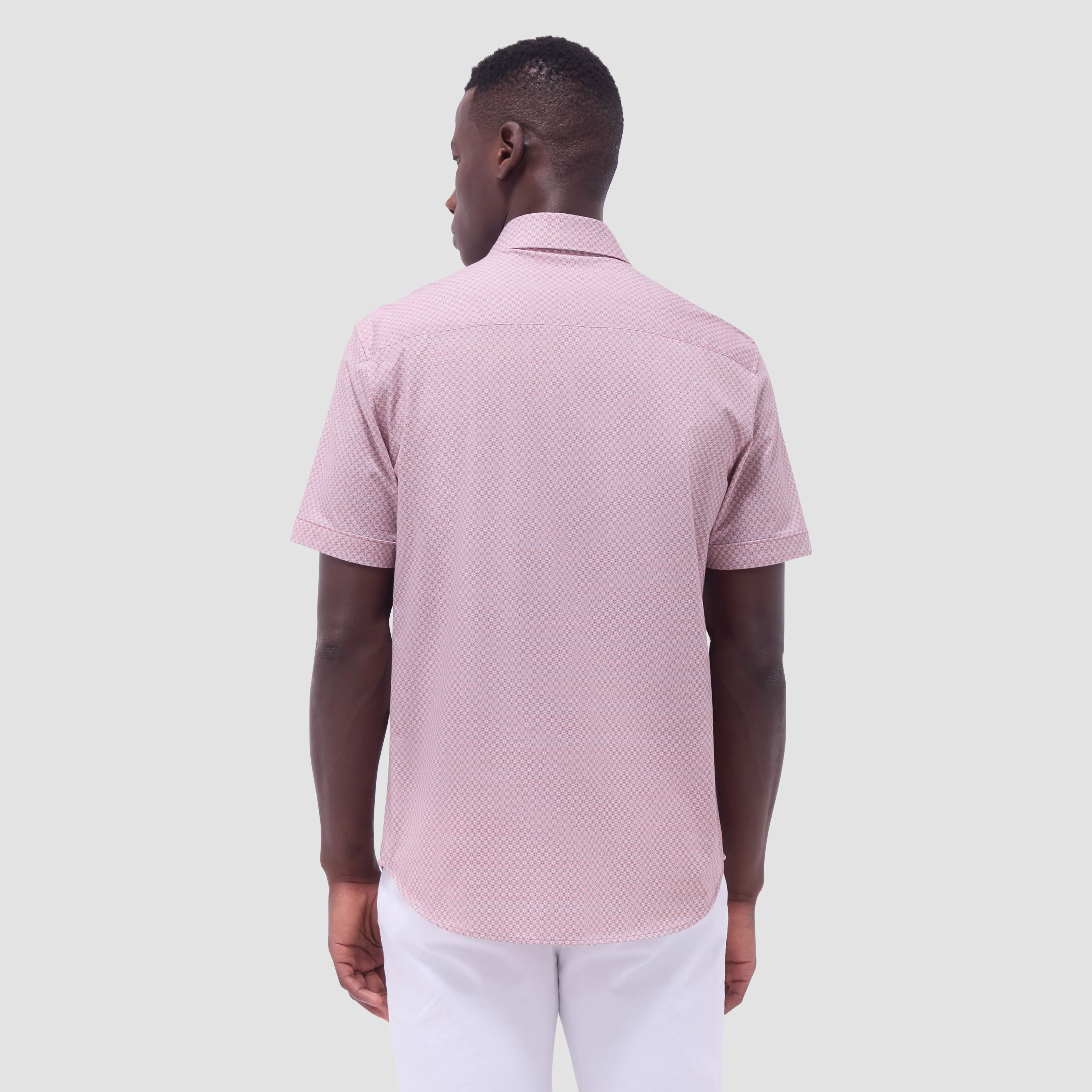 Miles Geometric OoohCotton Short-Sleeve Shirt sold by Bugatchi product image thumbnail 4