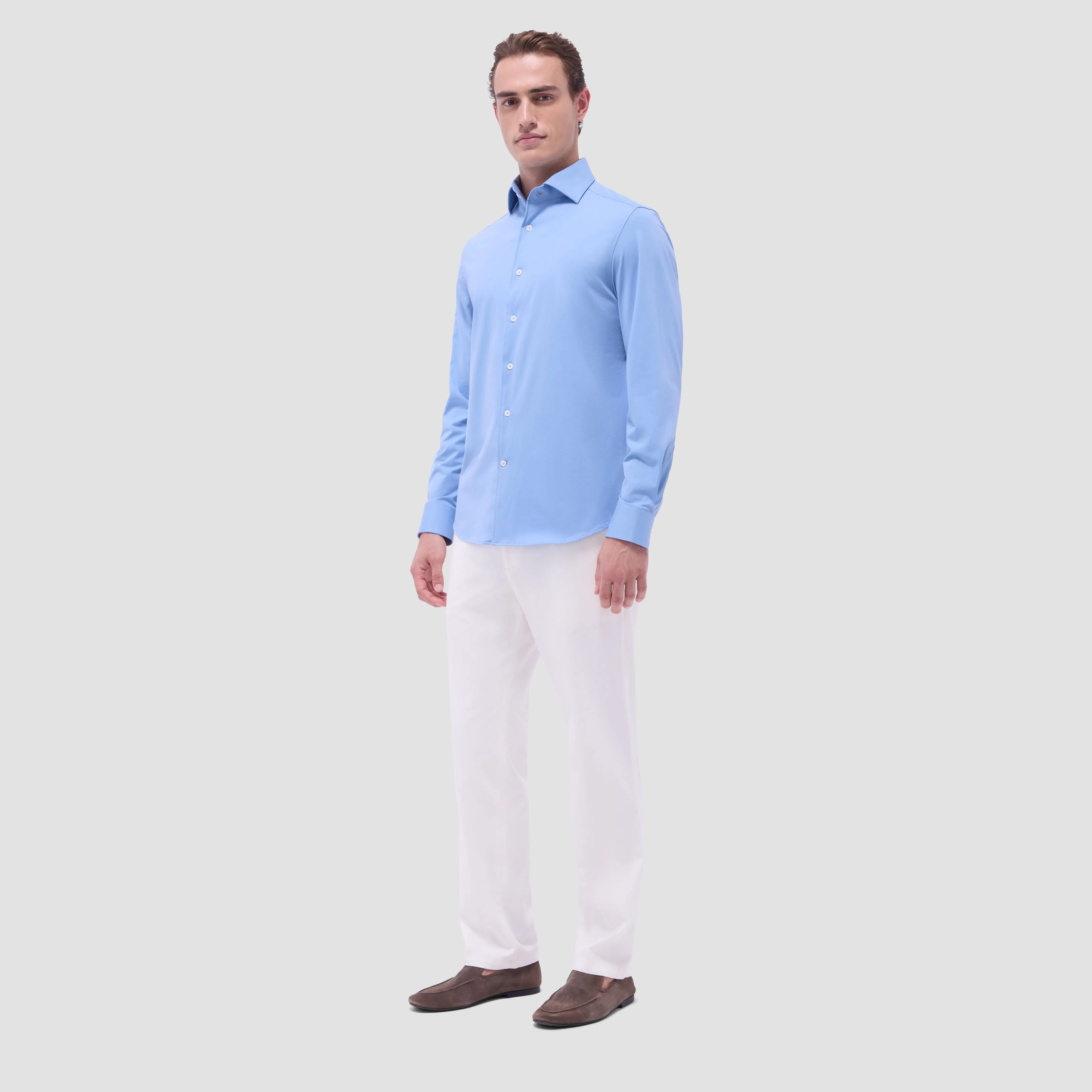 Devon Solid OoohCotton Shirt sold by Bugatchi product image thumbnail 5