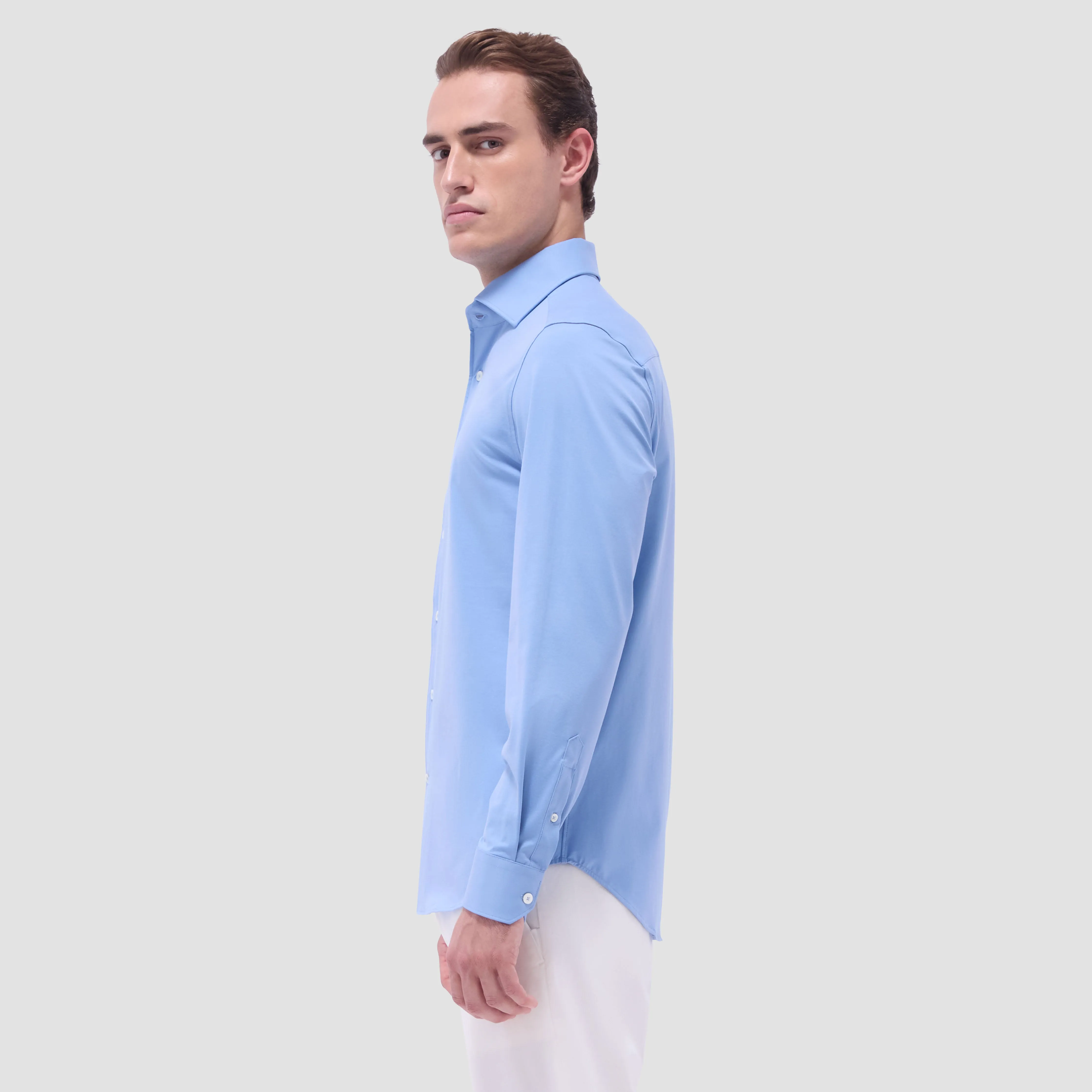 Devon Solid OoohCotton Shirt sold by Bugatchi product image thumbnail 3