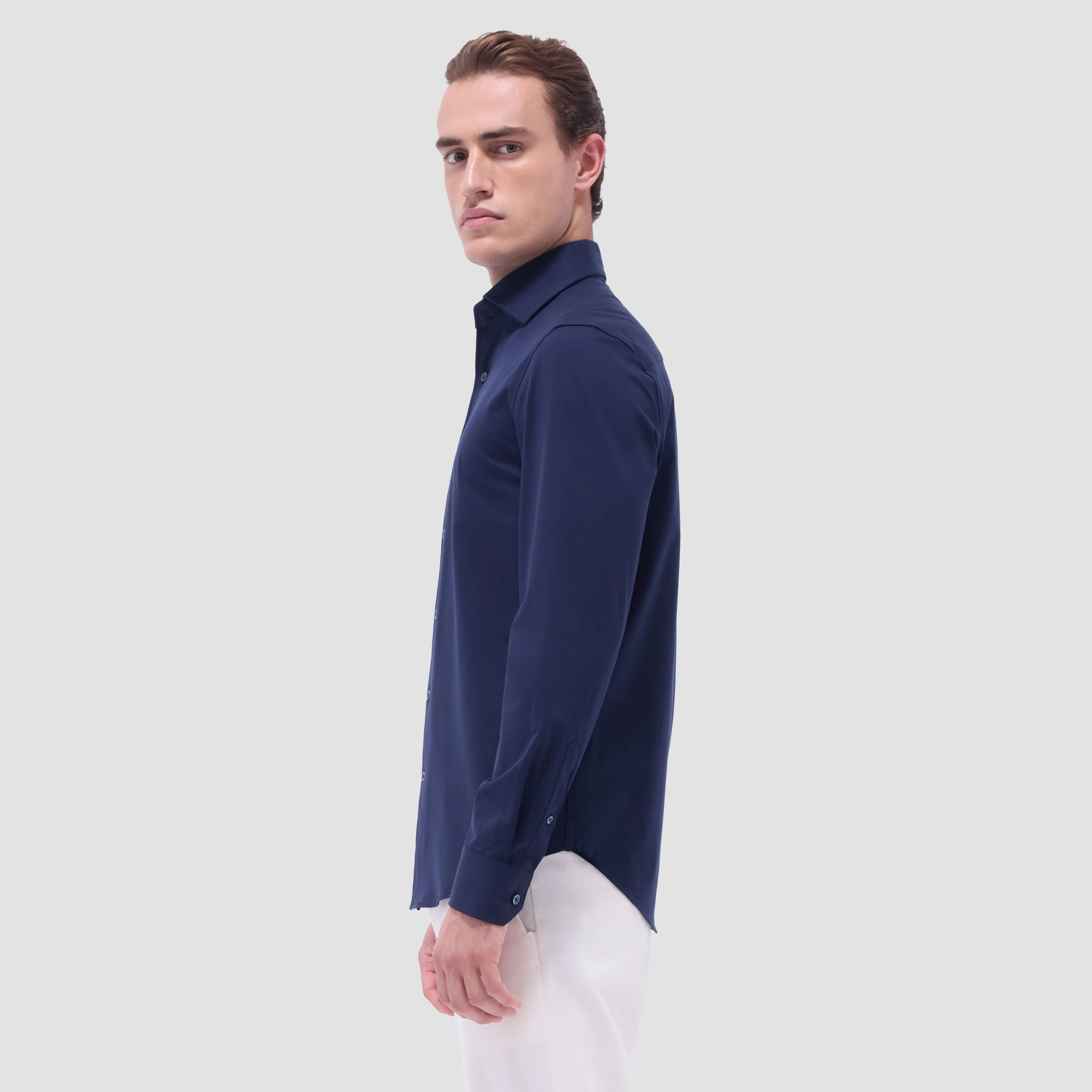 Devon Solid OoohCotton Shirt sold by Bugatchi product image thumbnail 3
