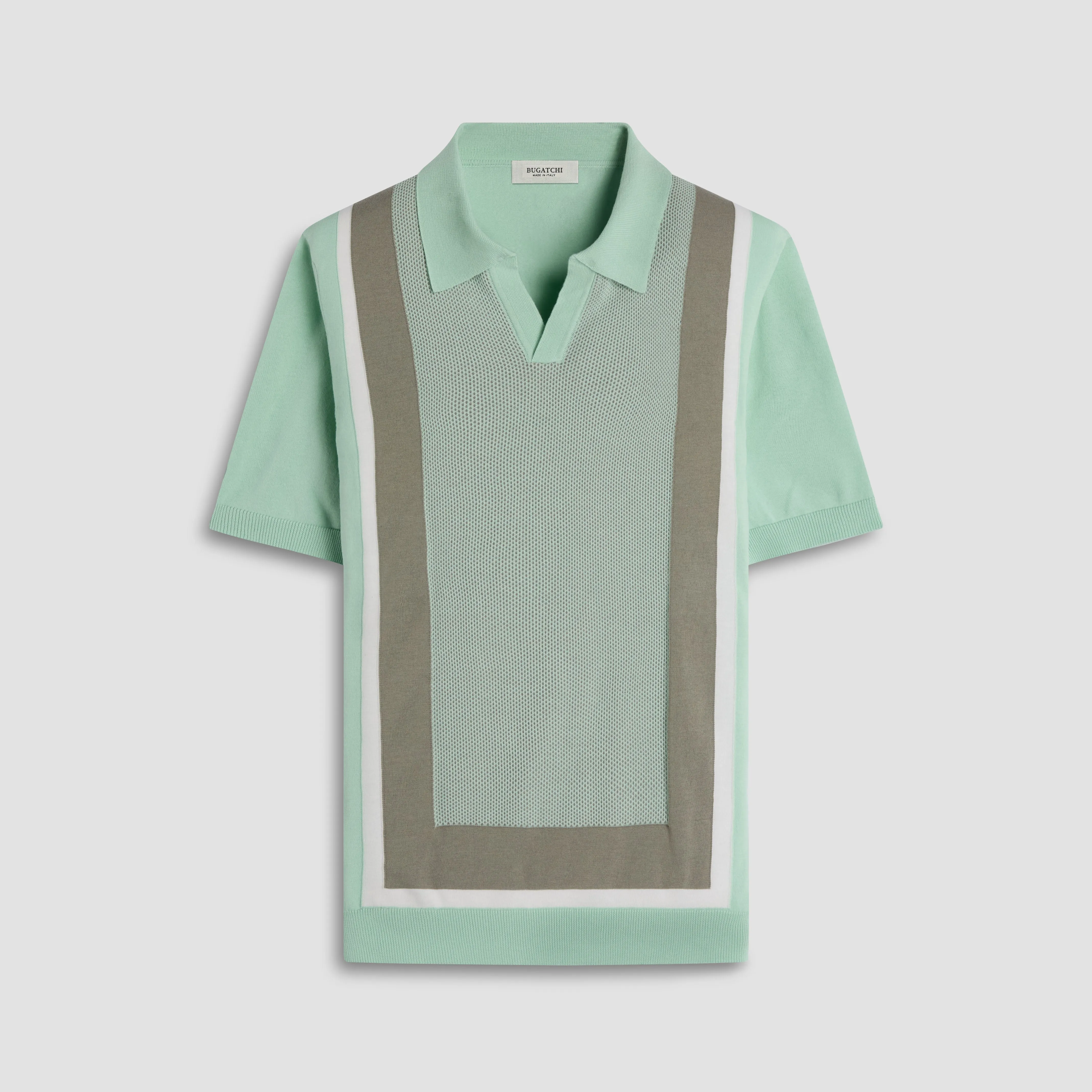 Color Block Short Sleeve Johnny Sweater sold by Bugatchi