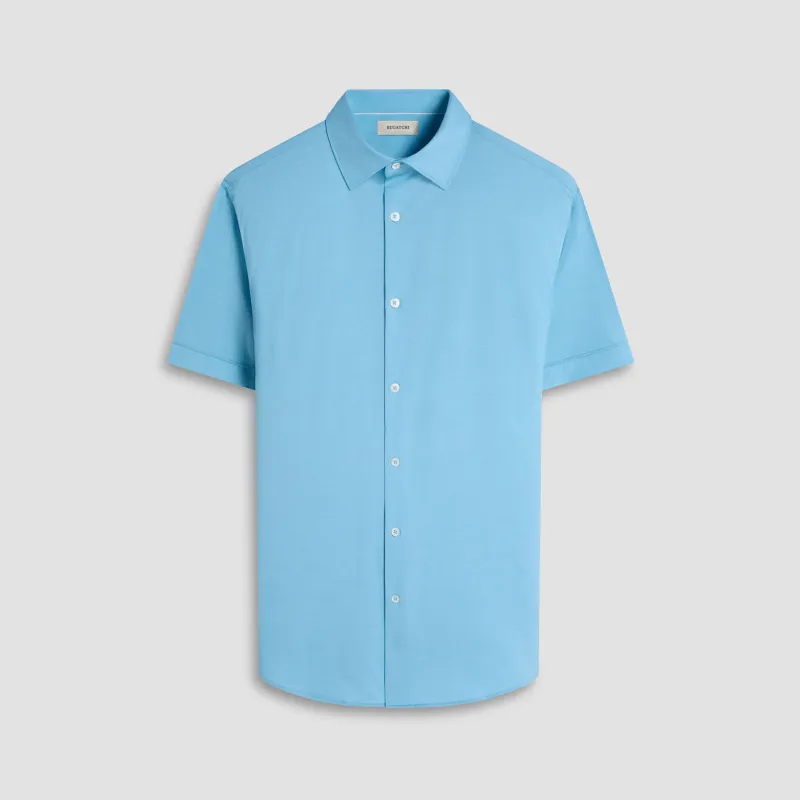 Myron Double-Sided Herringbone & Solid OoohCotton Short-Sleeve Shirt sold by Bugatchi