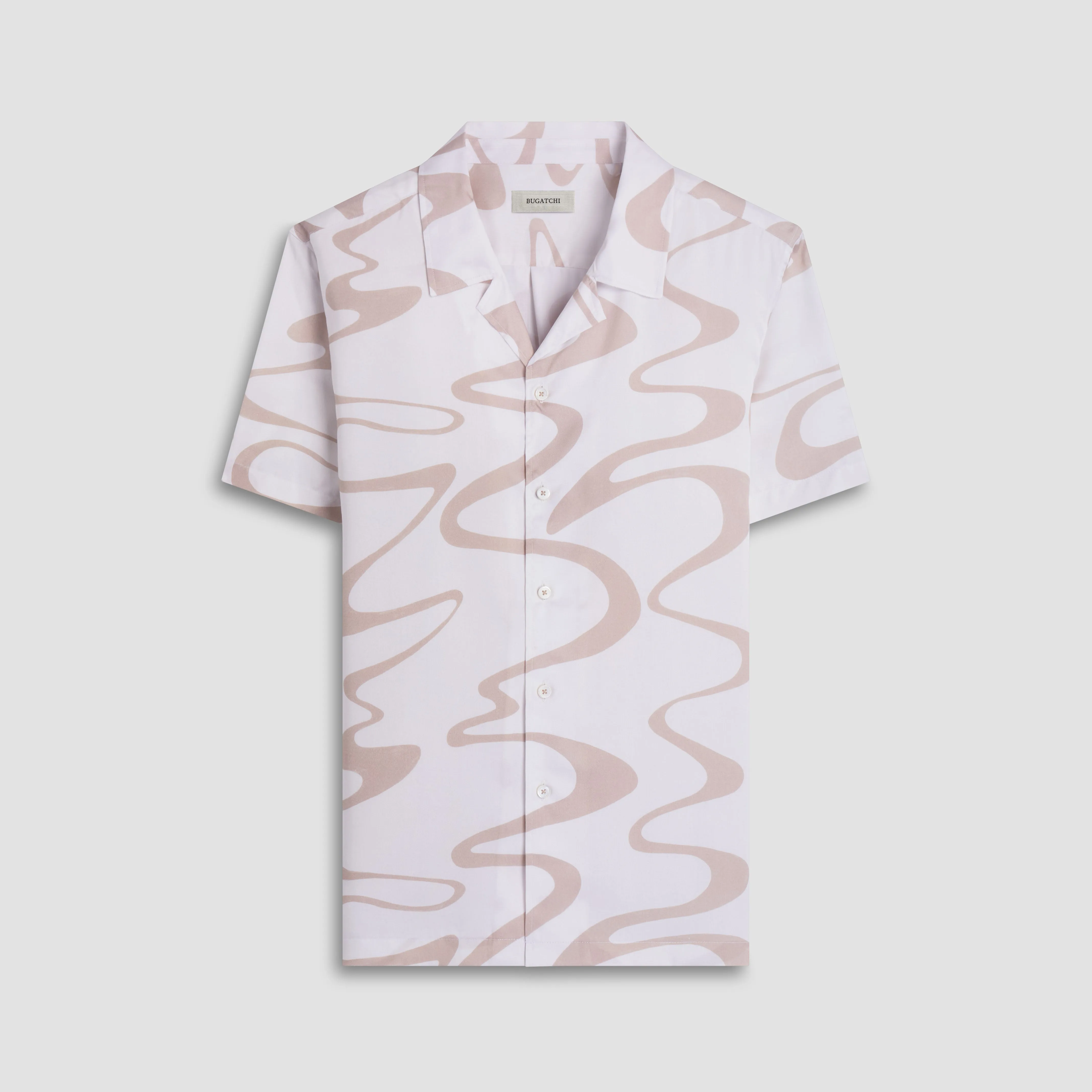 Jackson Abstract Wave Camp Shirt sold by Bugatchi product image thumbnail 2