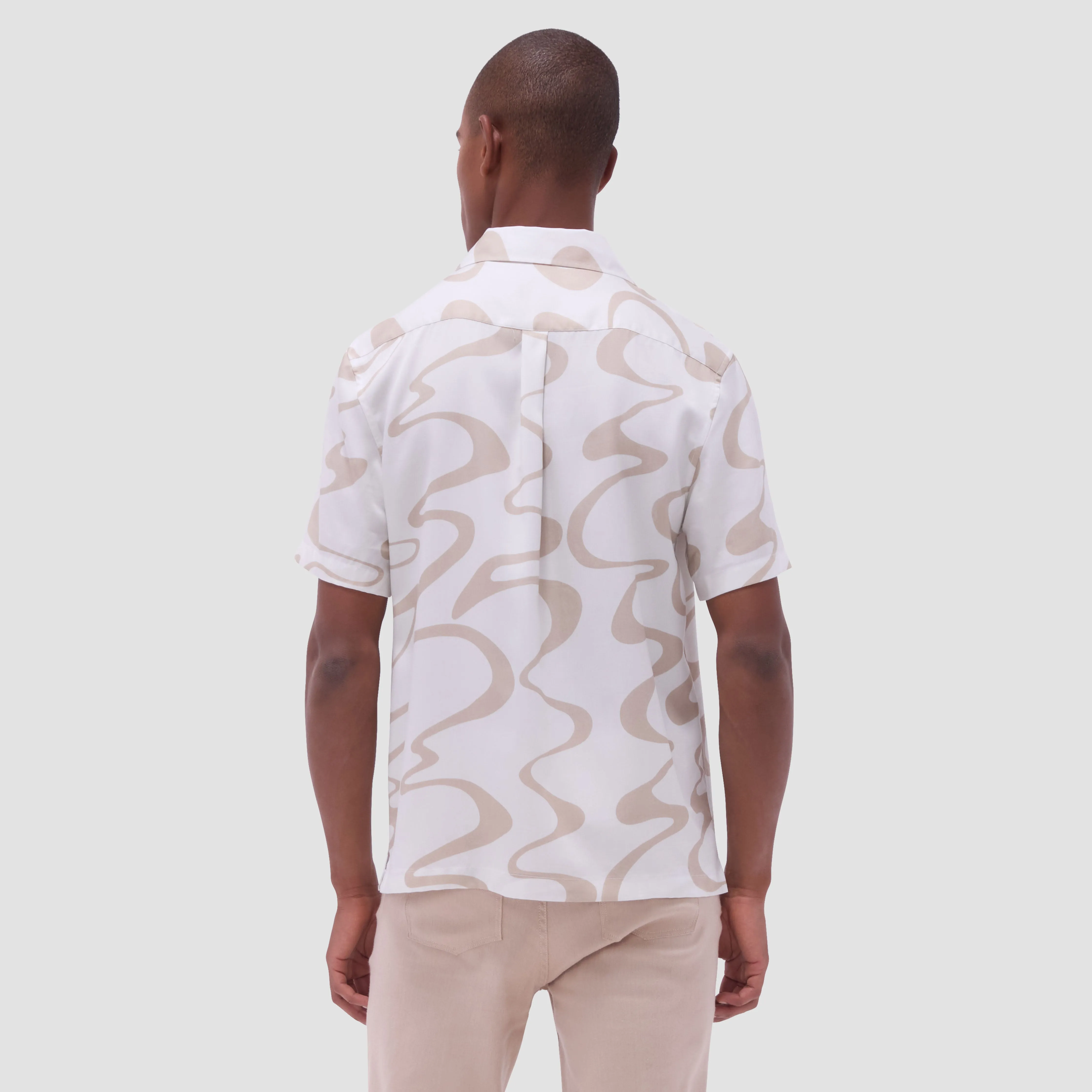 Jackson Abstract Wave Camp Shirt sold by Bugatchi product image thumbnail 5