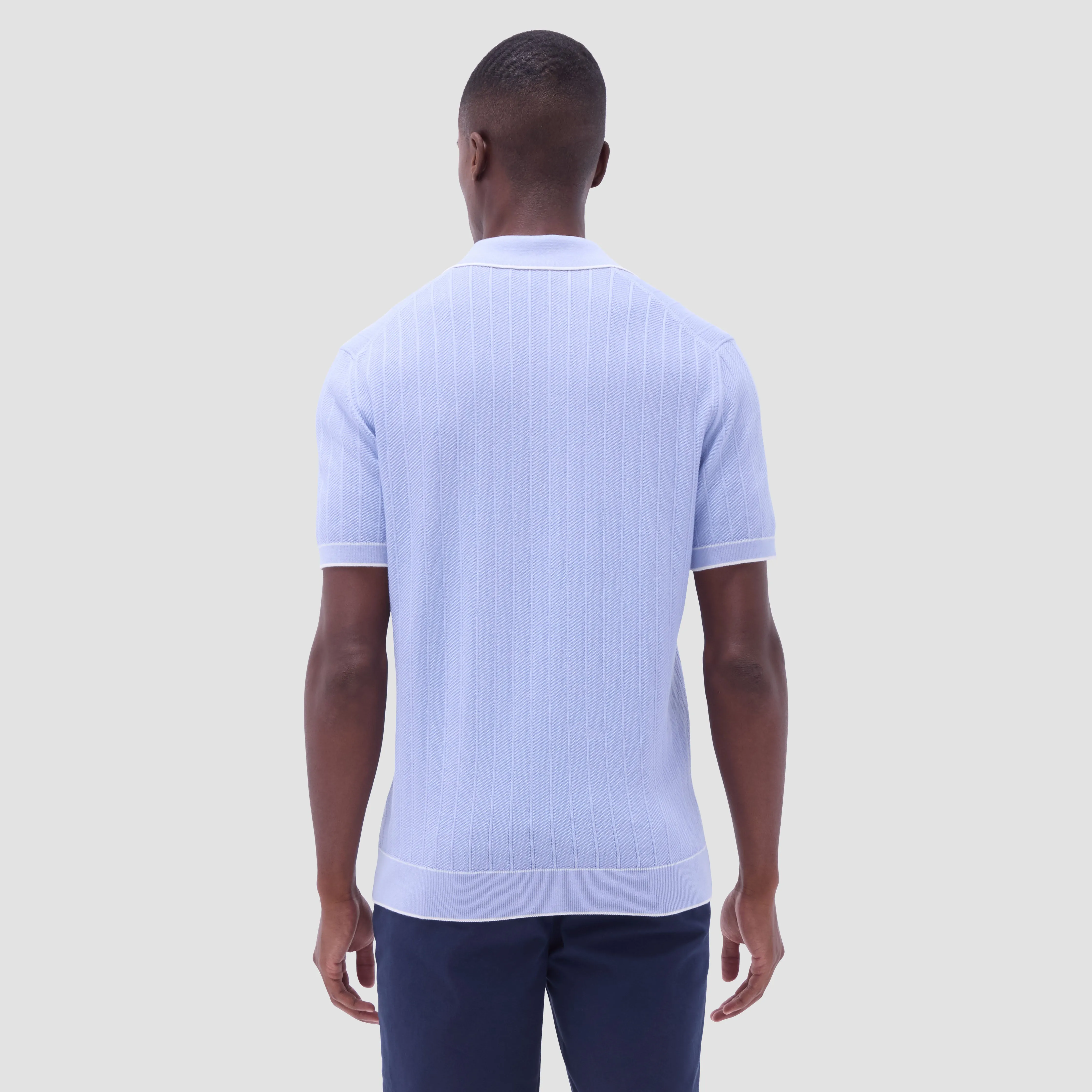 Wide Rib Short Sleeve Johnny Sweater sold by Bugatchi product image thumbnail 4