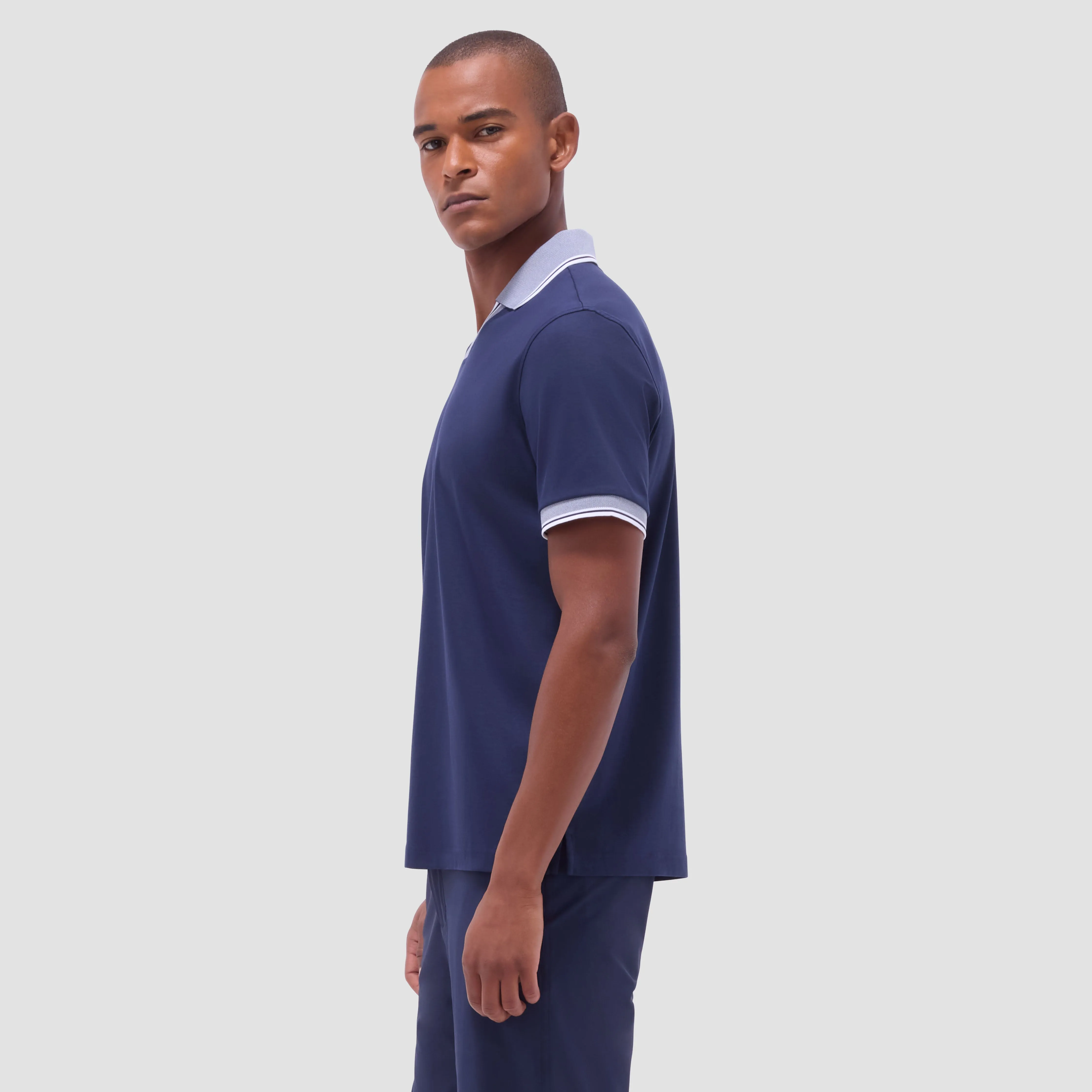 Solid Johnny Collar Polo Shirt sold by Bugatchi product image thumbnail 4