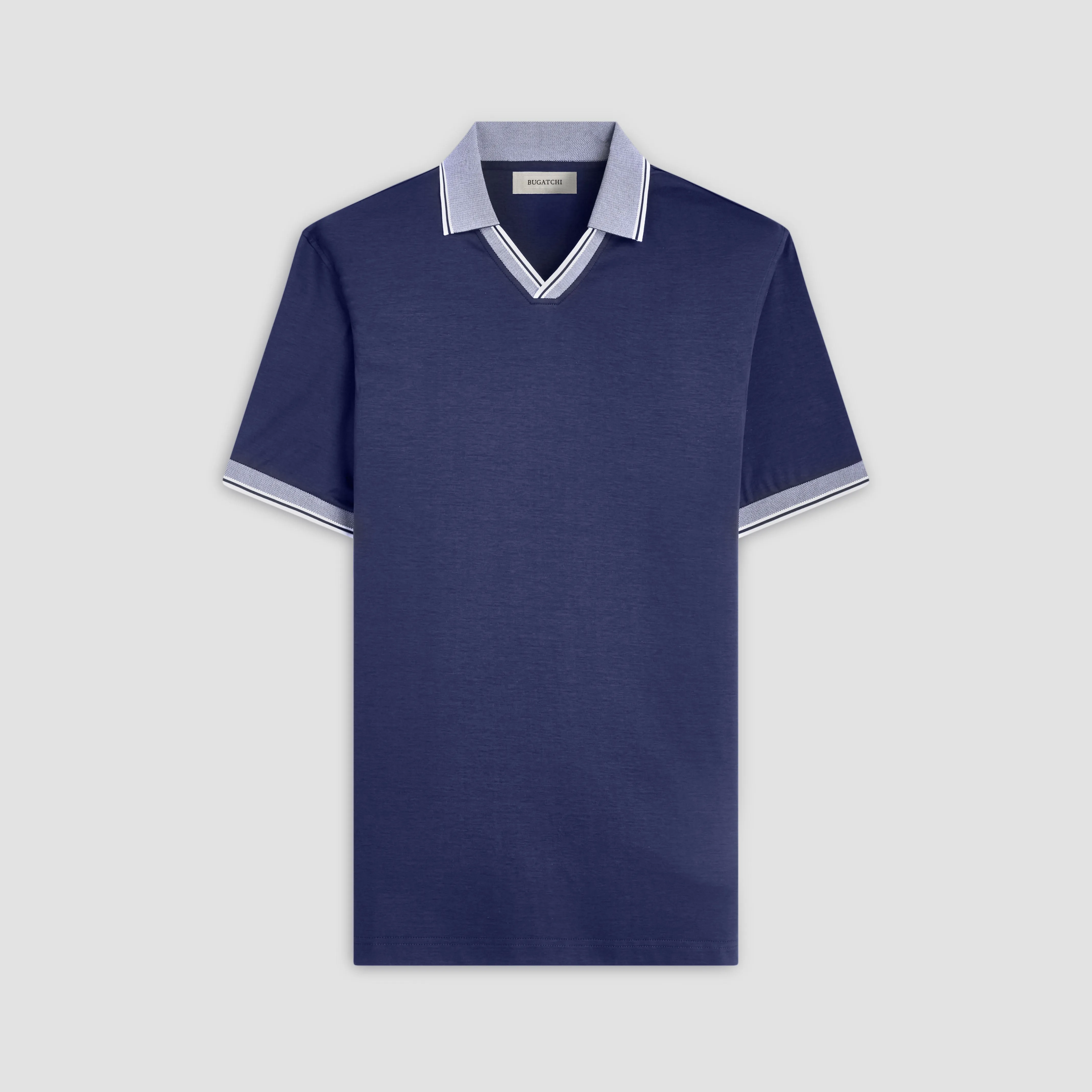 Solid Johnny Collar Polo Shirt sold by Bugatchi product image thumbnail 2