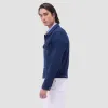 Linen-Cotton Trucker Jacket sold by Bugatchi