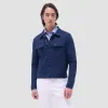 Linen-Cotton Trucker Jacket sold by Bugatchi
