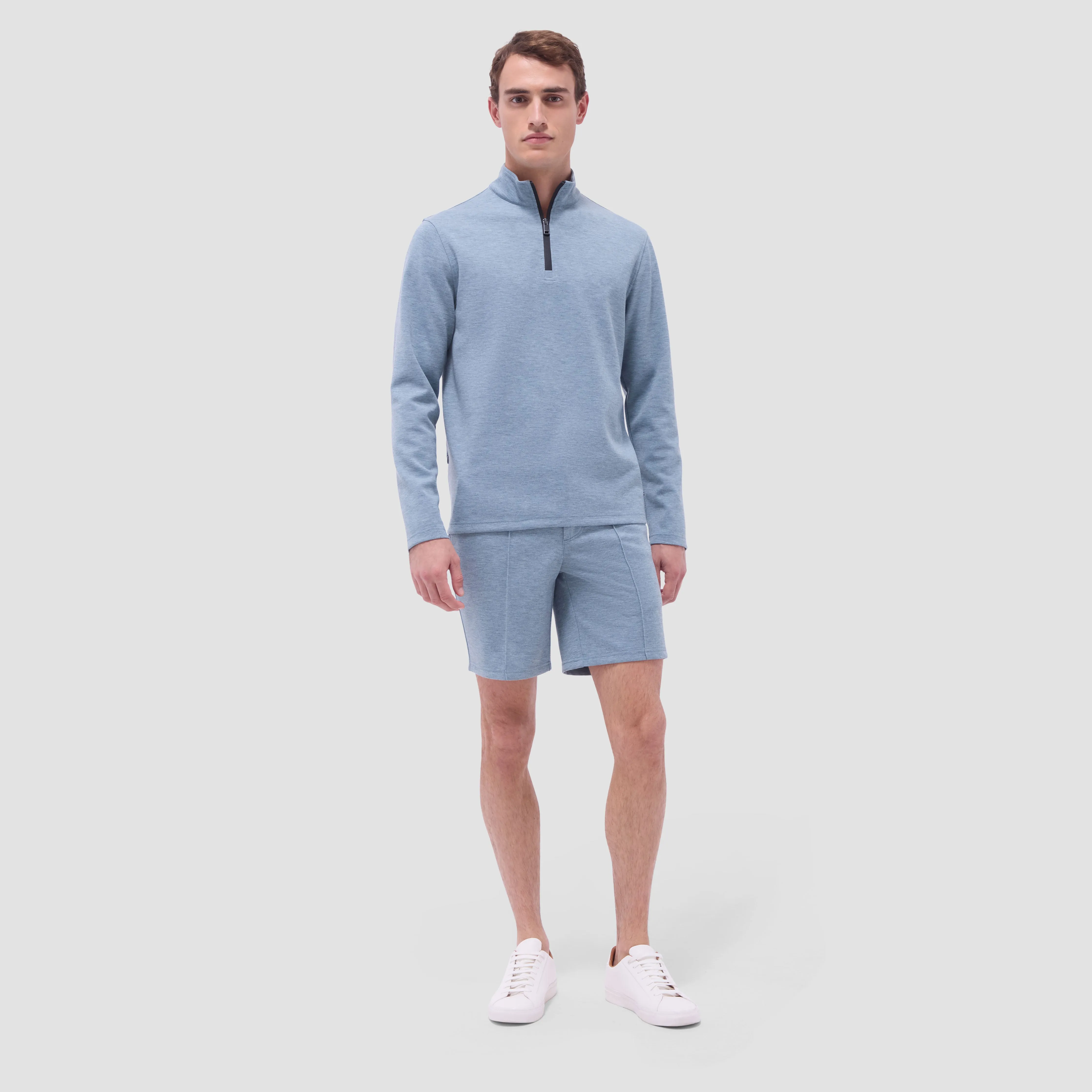Soft Touch Heather Quarter-Zip Pullover sold by Bugatchi product image thumbnail 5