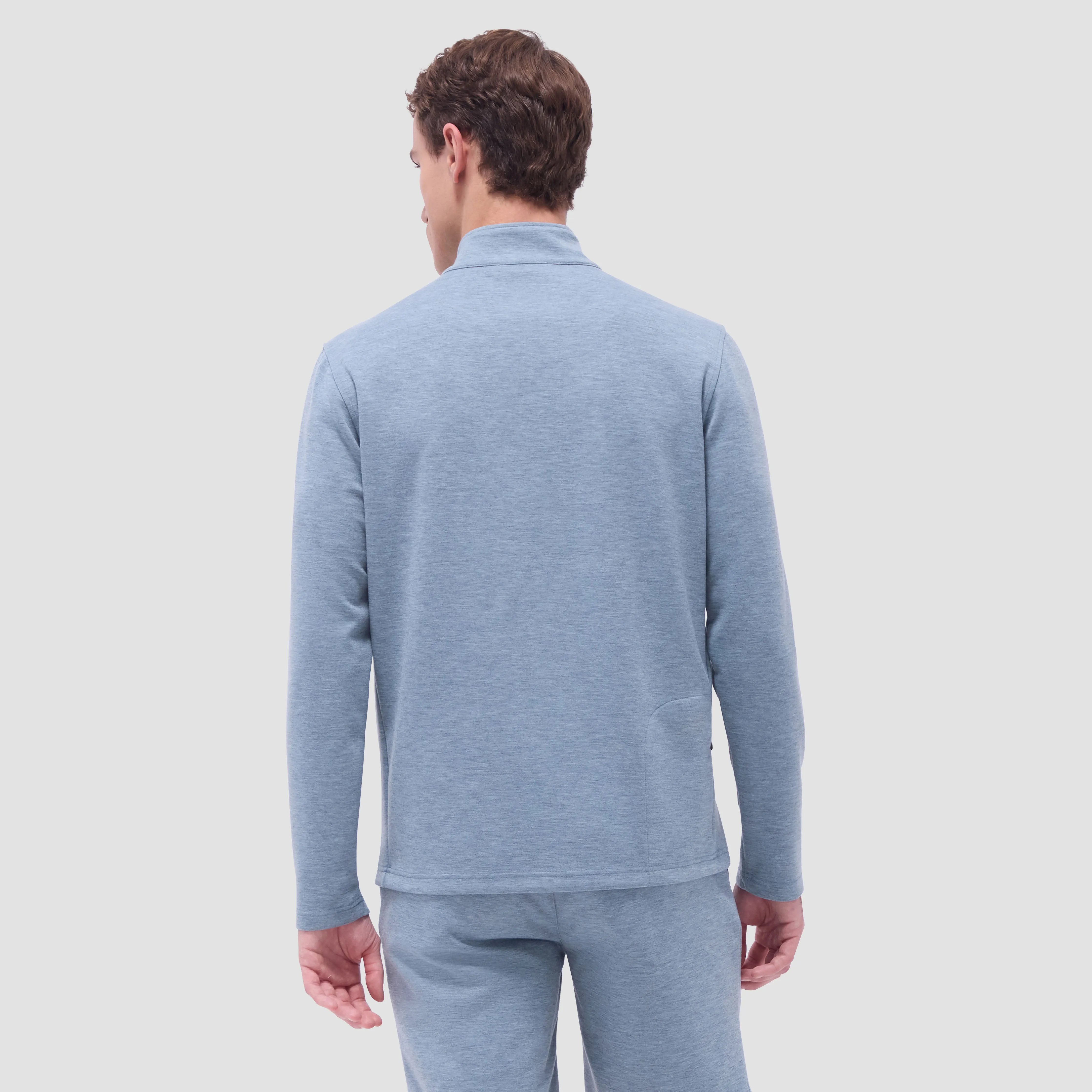 Soft Touch Heather Quarter-Zip Pullover sold by Bugatchi product image thumbnail 4