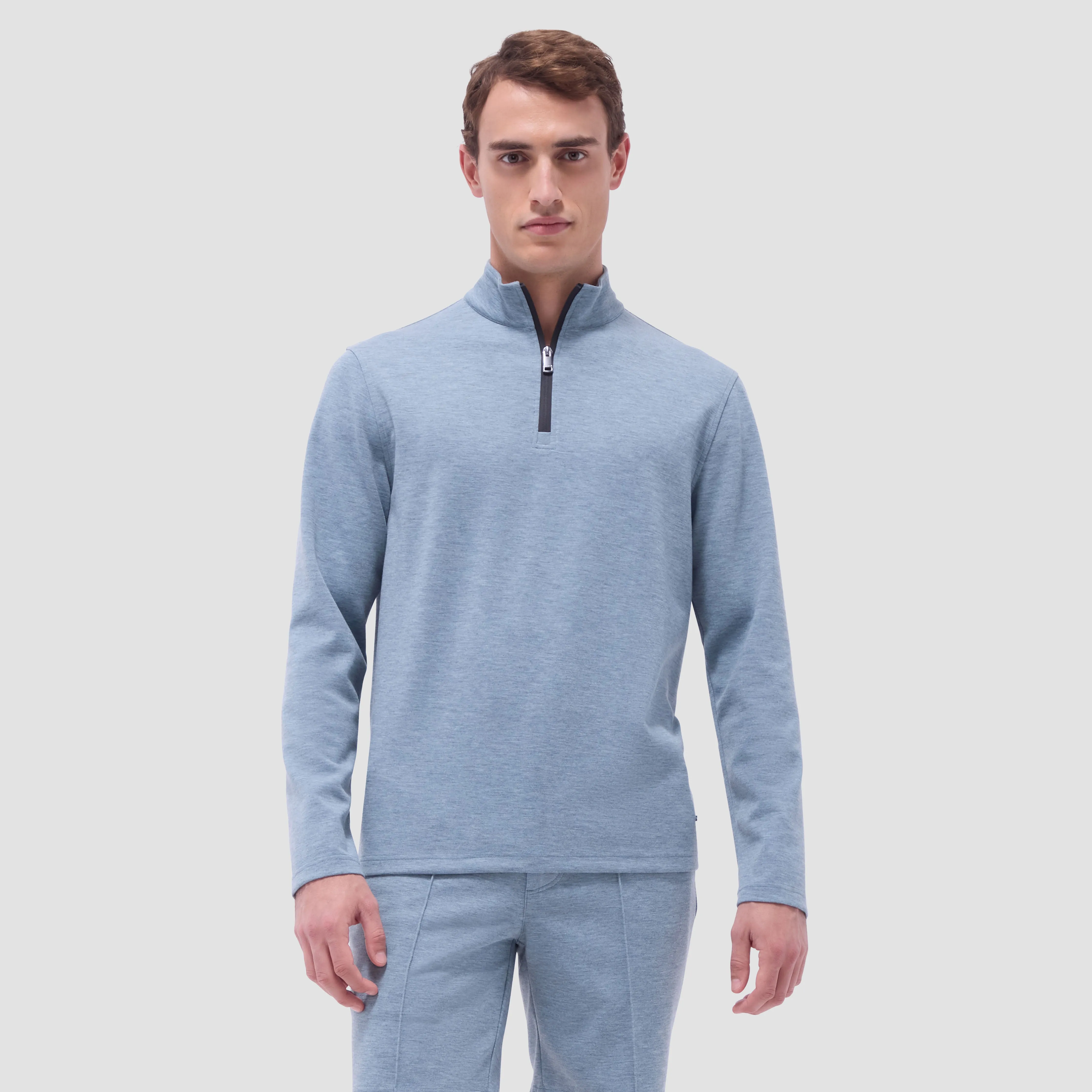 Soft Touch Heather Quarter-Zip Pullover sold by Bugatchi product image thumbnail 2