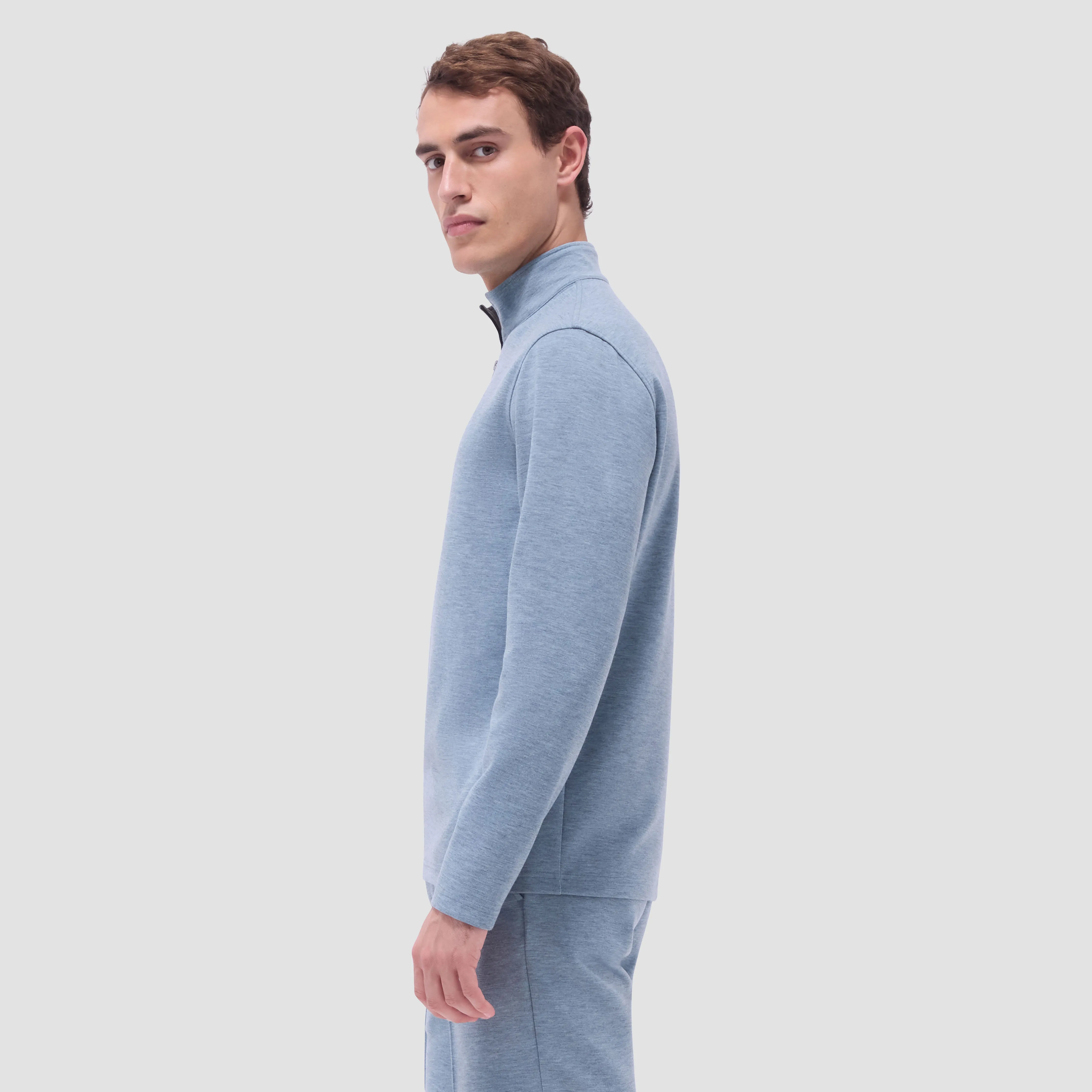 Soft Touch Heather Quarter-Zip Pullover sold by Bugatchi product image thumbnail 3