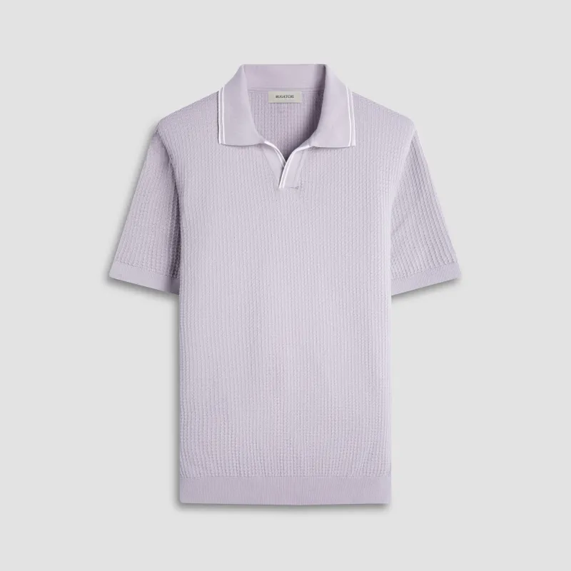 Seed Rib Short Sleeve Johnny Sweater sold by Bugatchi