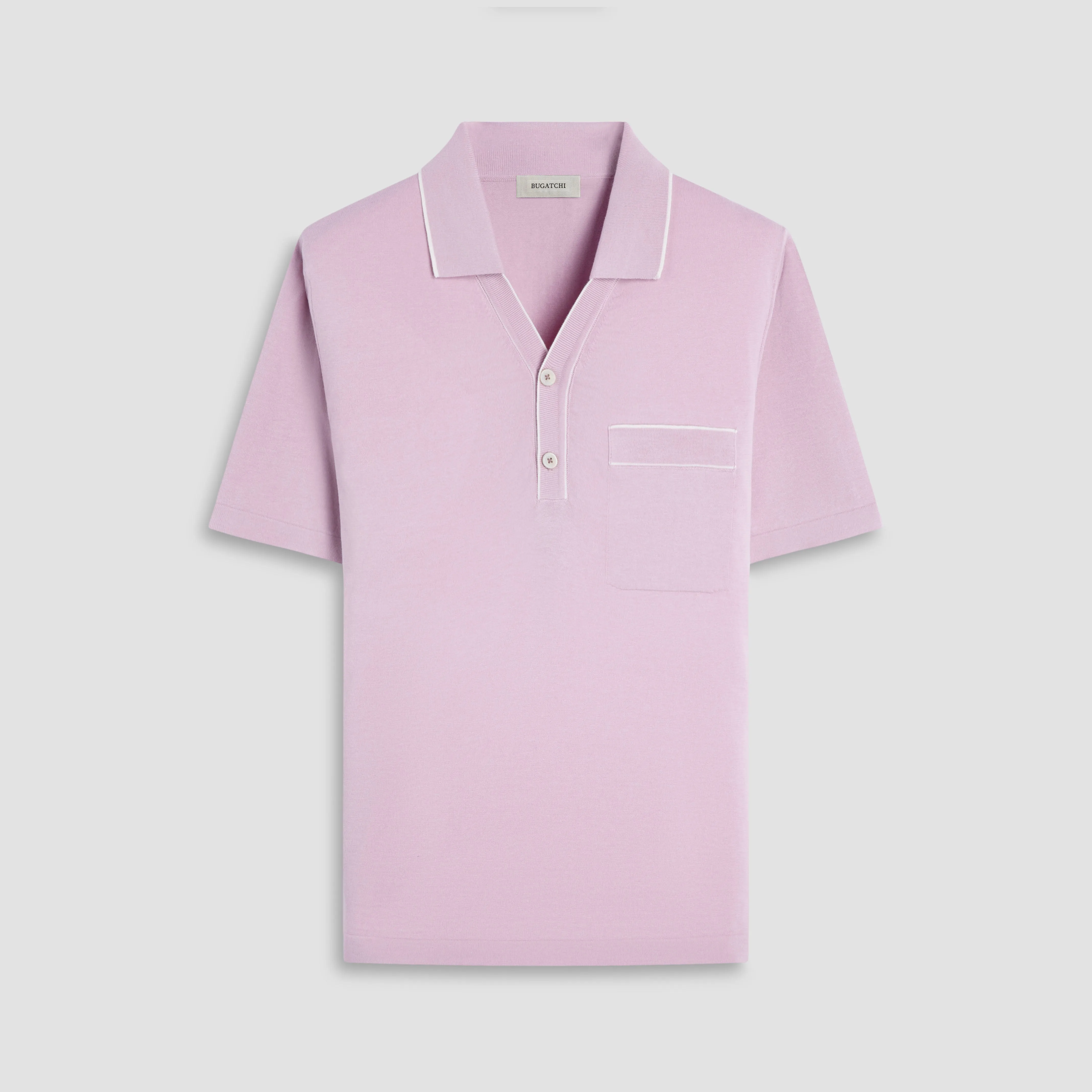 Jersey Knit Short Sleeve Johnny Sweater sold by Bugatchi