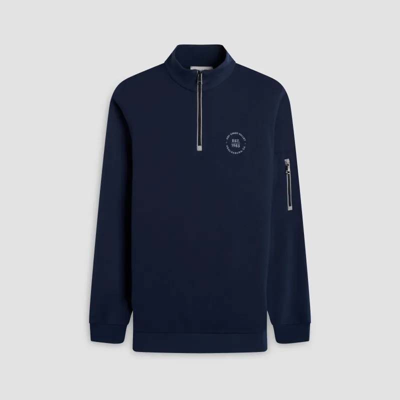 Beehive Quarter-Zip Pullover sold by Bugatchi