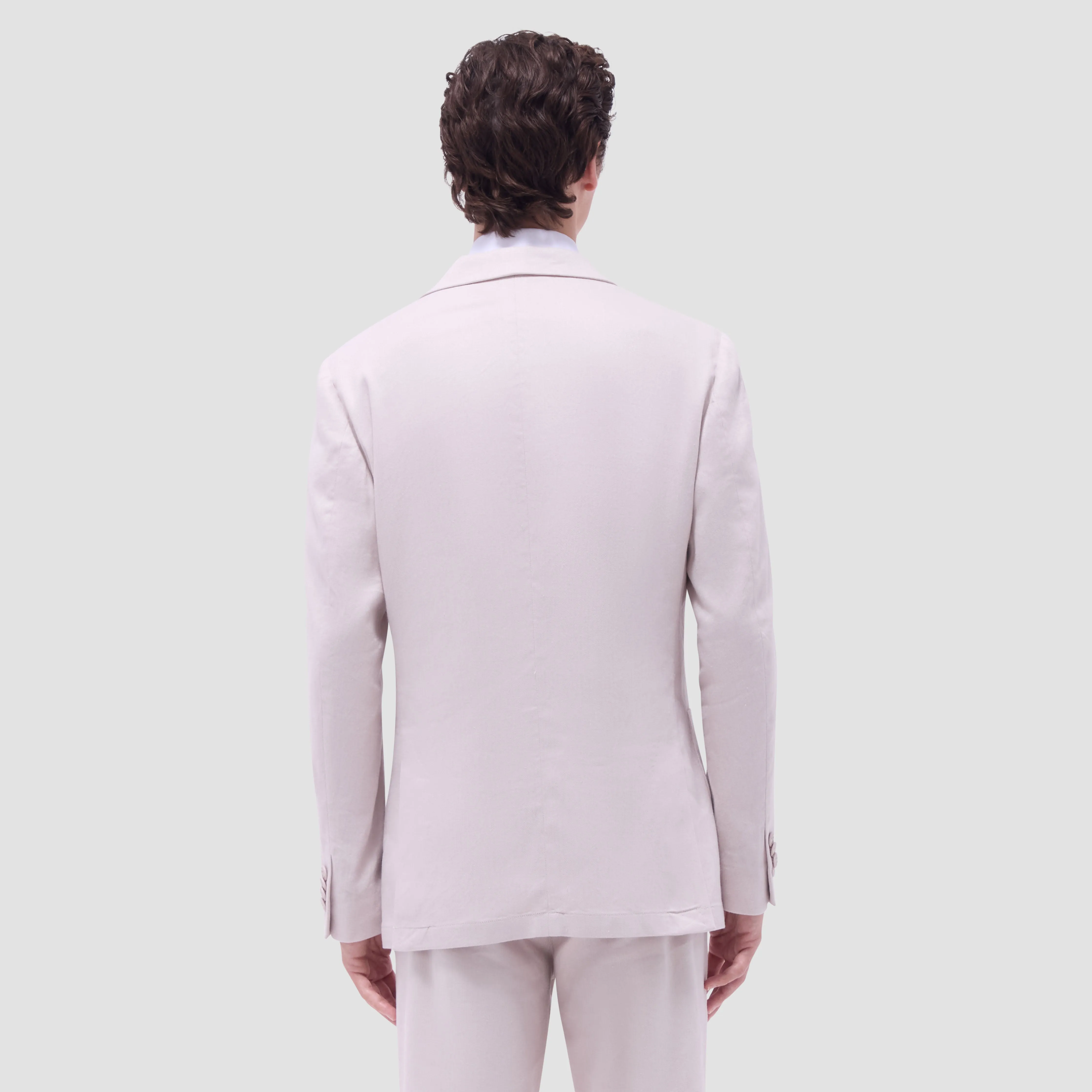 Linen-Cotton Two Button Blazer sold by Bugatchi product image thumbnail 4