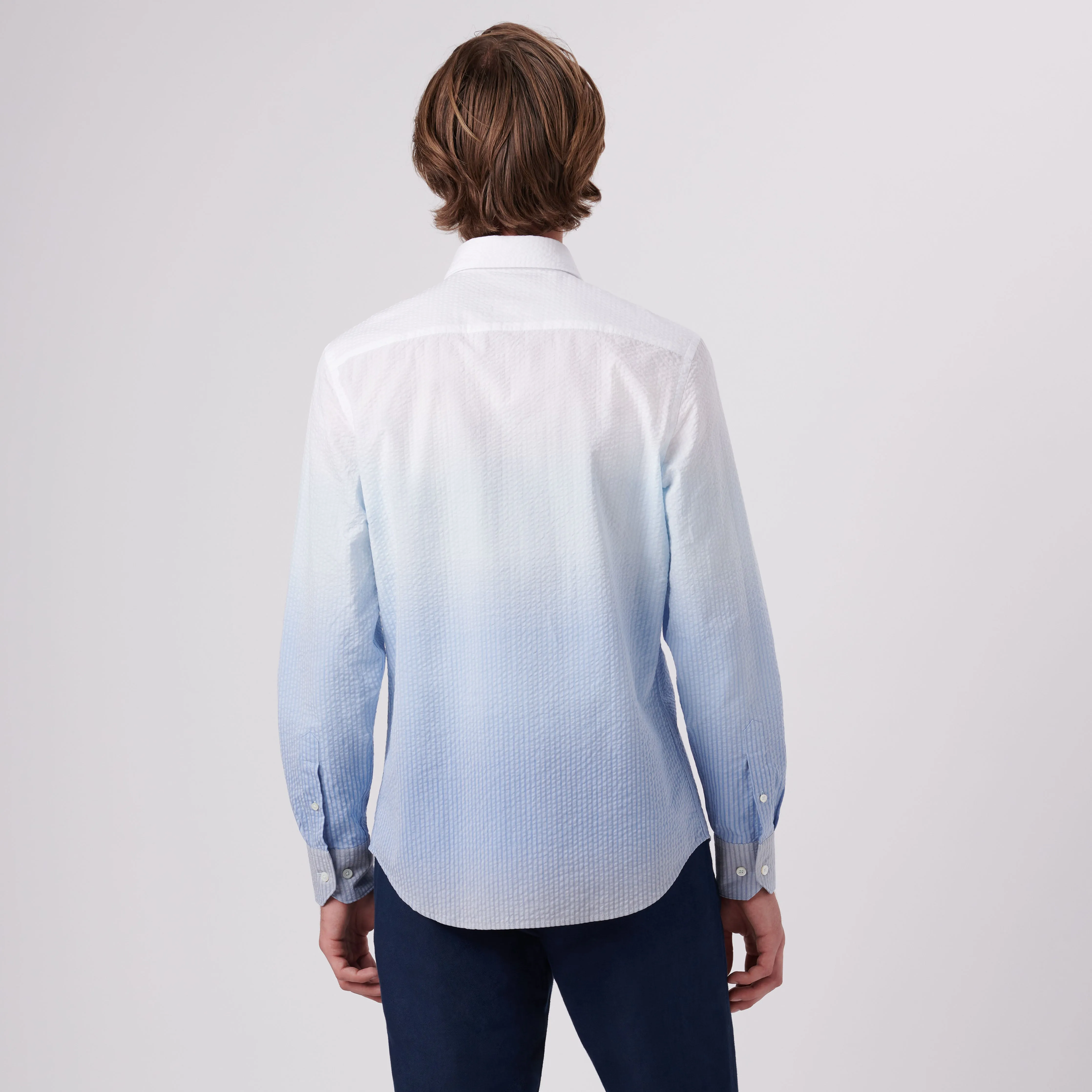 AXEL Ombre Seersucker Shirt sold by Bugatchi product image thumbnail 4
