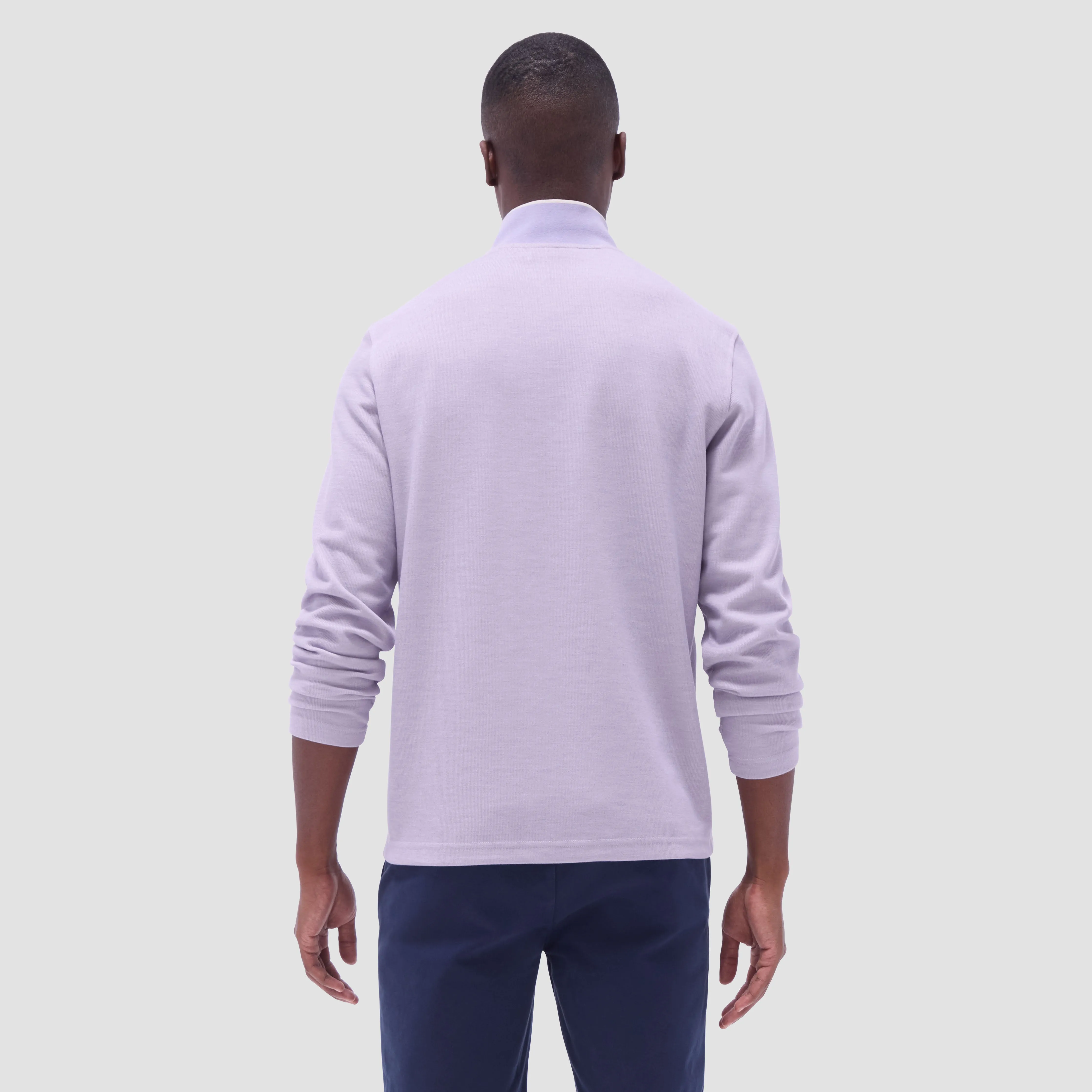 Jacquard Performance Quarter-Zip Pullover sold by Bugatchi product image thumbnail 4