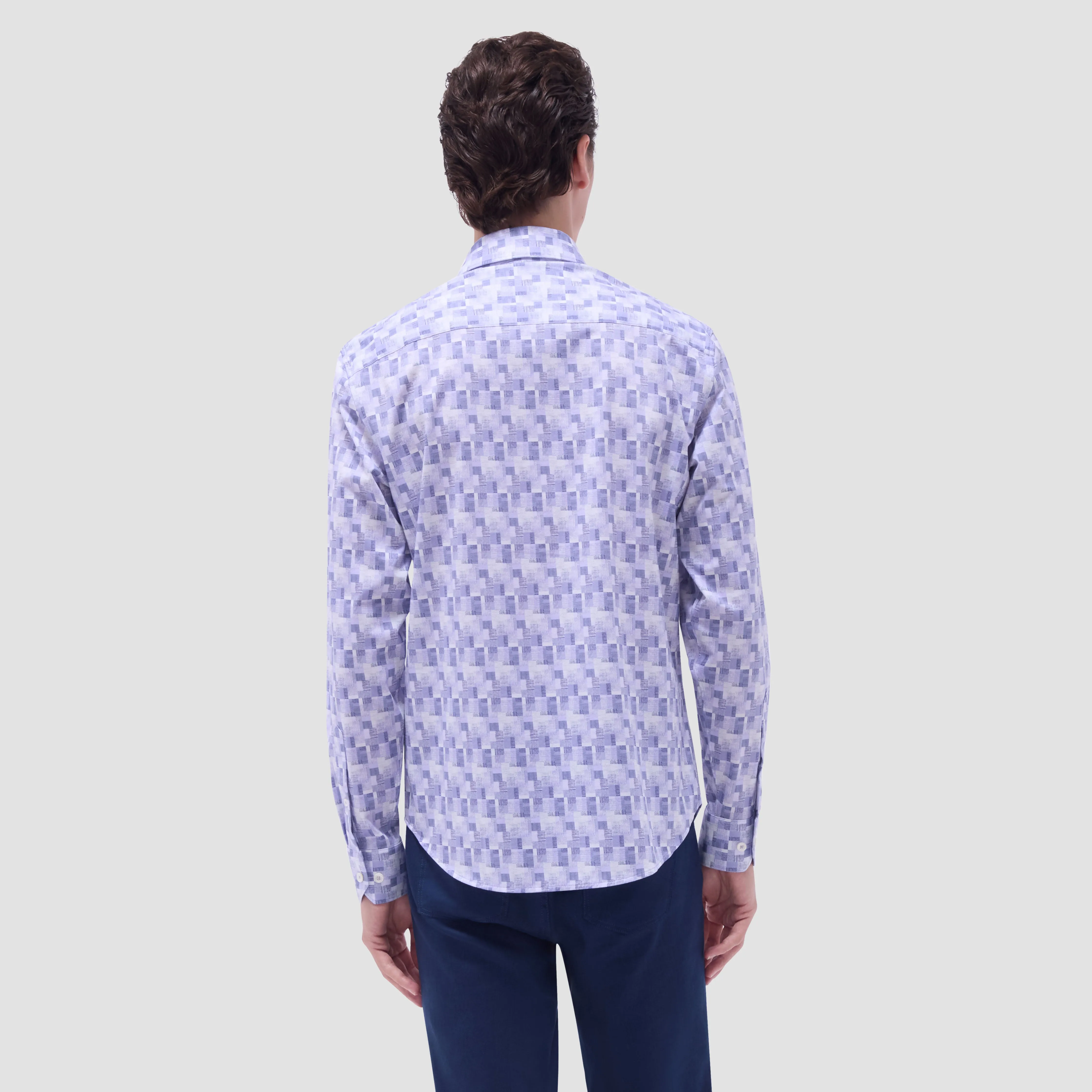 James Grid Check OoohCotton Shirt sold by Bugatchi product image thumbnail 4