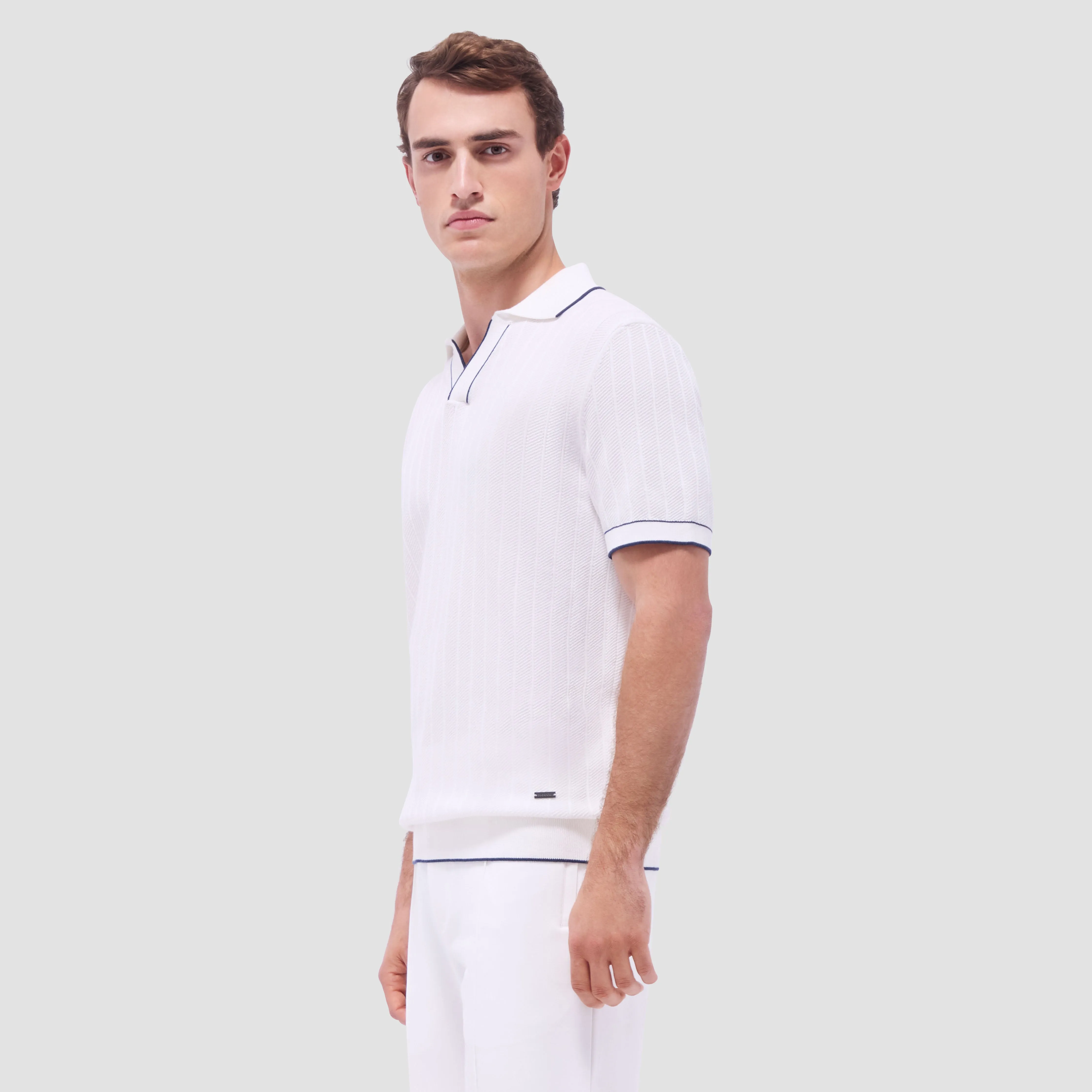 Wide Rib Short Sleeve Johnny Sweater sold by Bugatchi product image thumbnail 4
