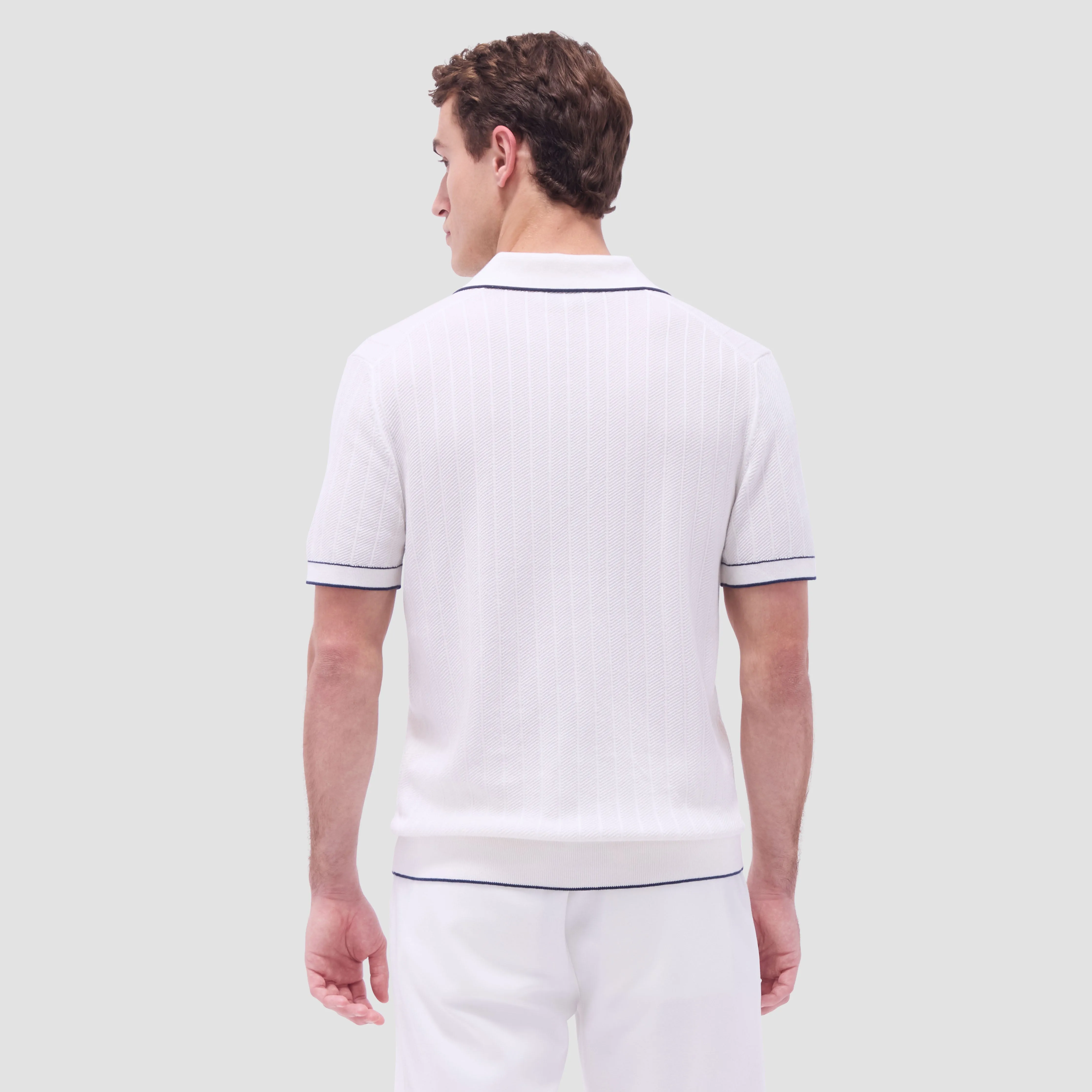 Wide Rib Short Sleeve Johnny Sweater sold by Bugatchi product image thumbnail 5