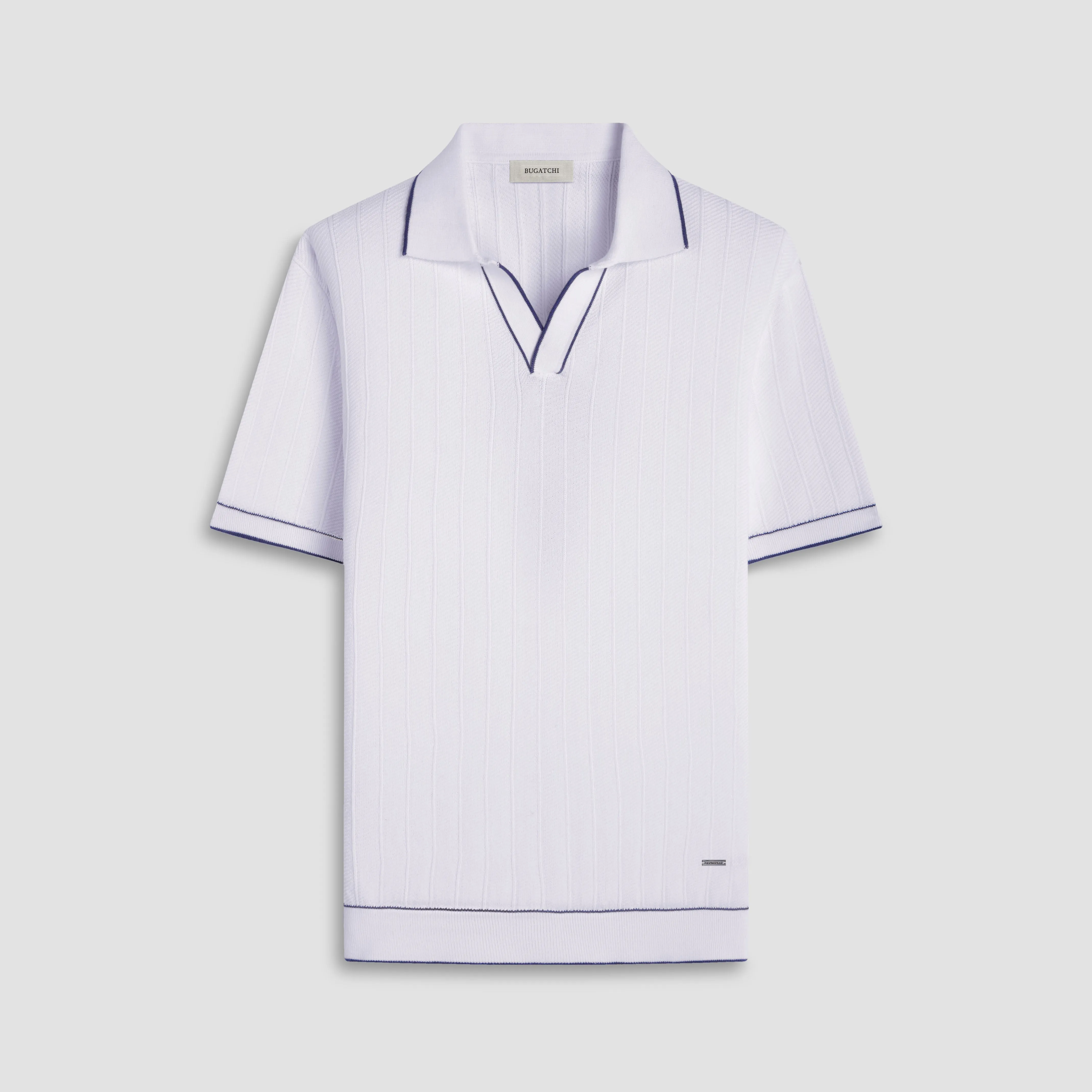 Wide Rib Short Sleeve Johnny Sweater sold by Bugatchi product image thumbnail 2