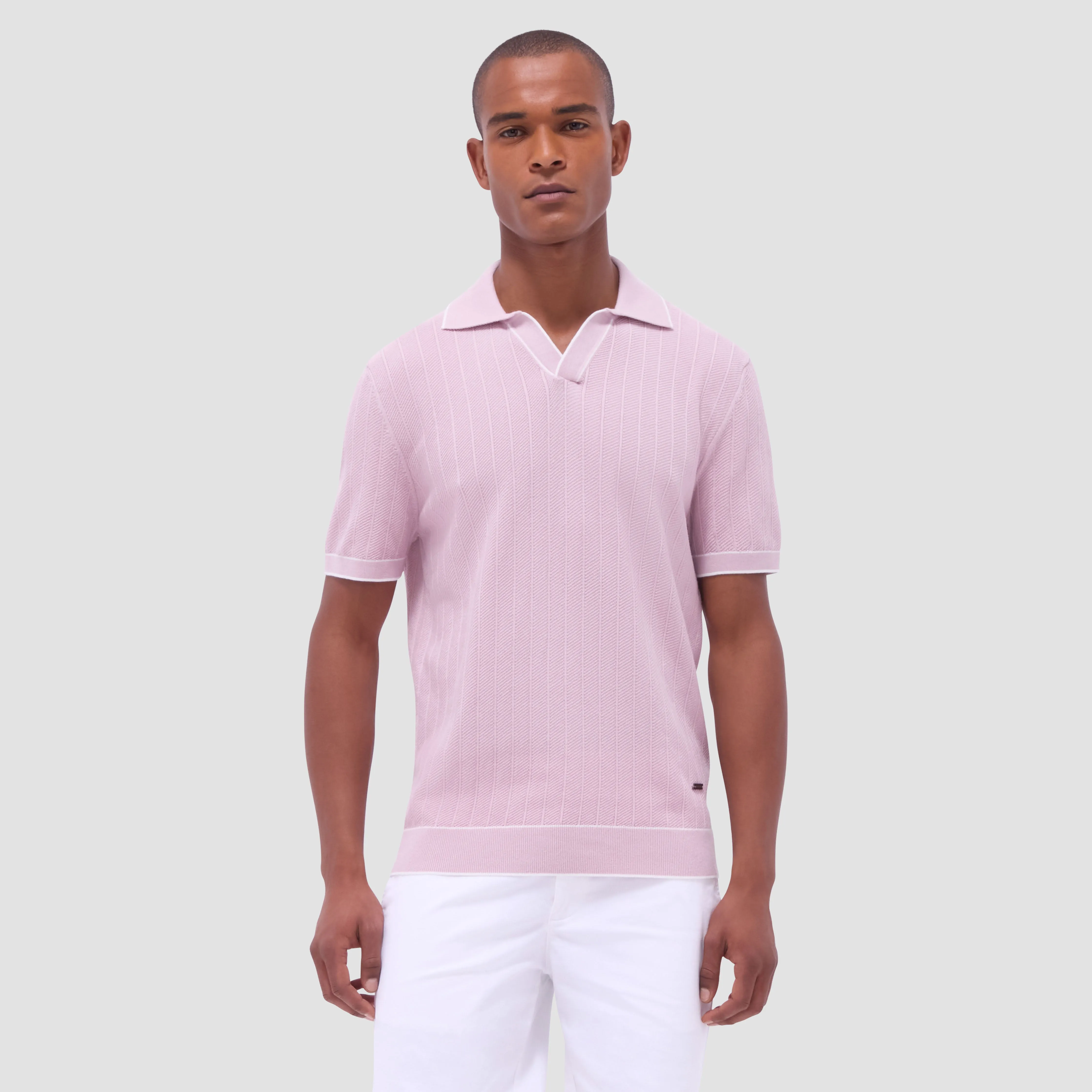 Wide Rib Short Sleeve Johnny Sweater sold by Bugatchi product image thumbnail 2