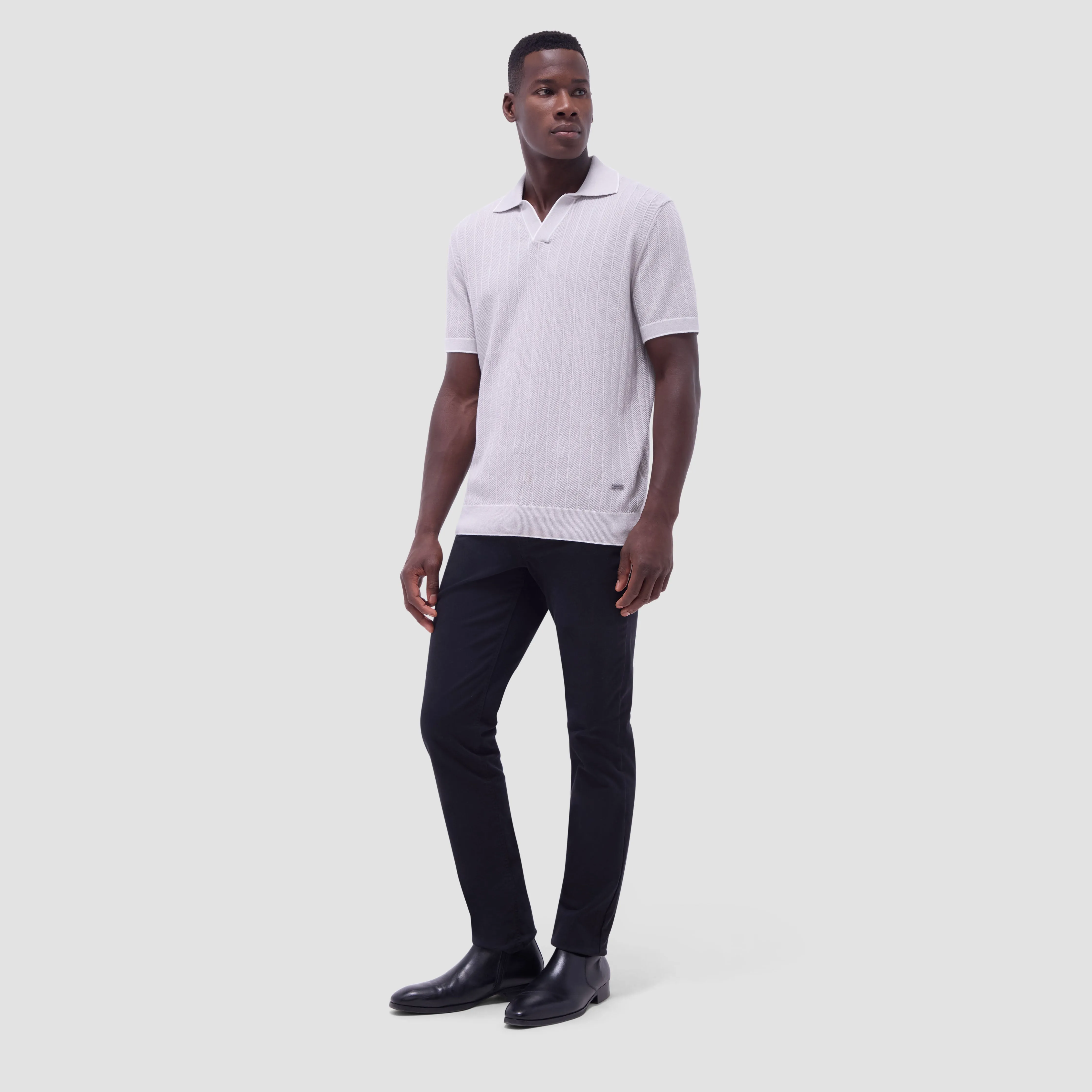 Wide Rib Short Sleeve Johnny Sweater sold by Bugatchi product image thumbnail 5