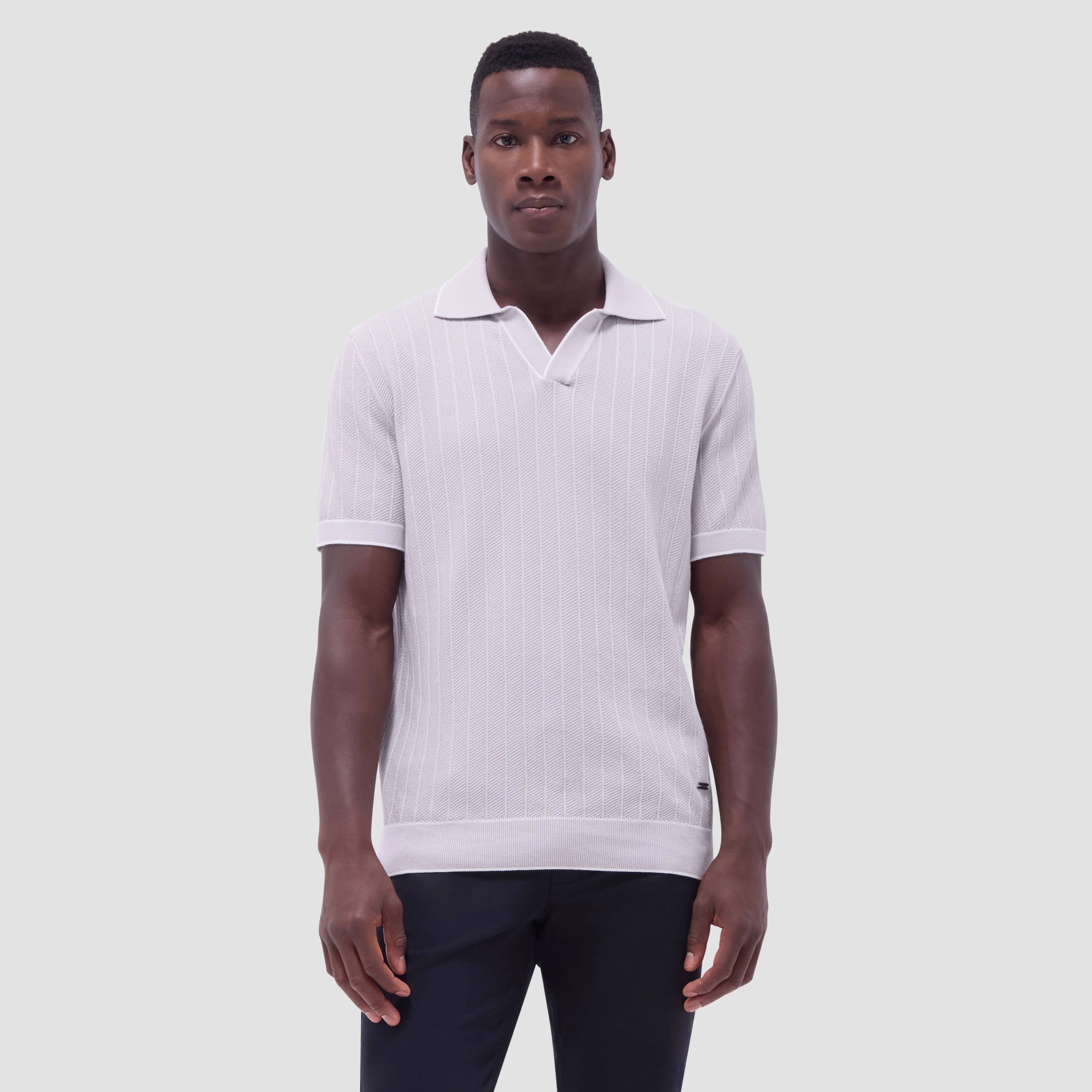 Wide Rib Short Sleeve Johnny Sweater sold by Bugatchi product image thumbnail 2