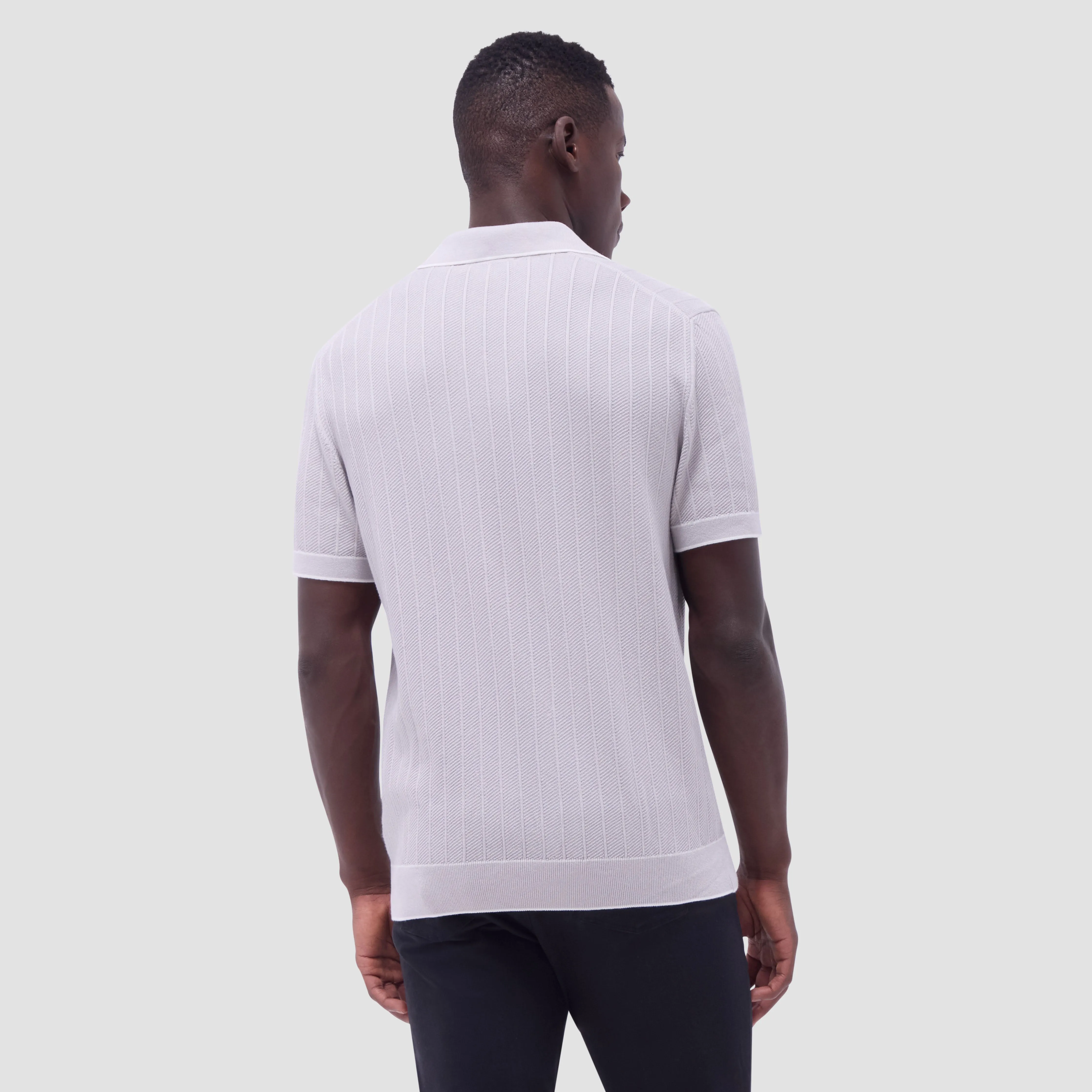 Wide Rib Short Sleeve Johnny Sweater sold by Bugatchi product image thumbnail 4
