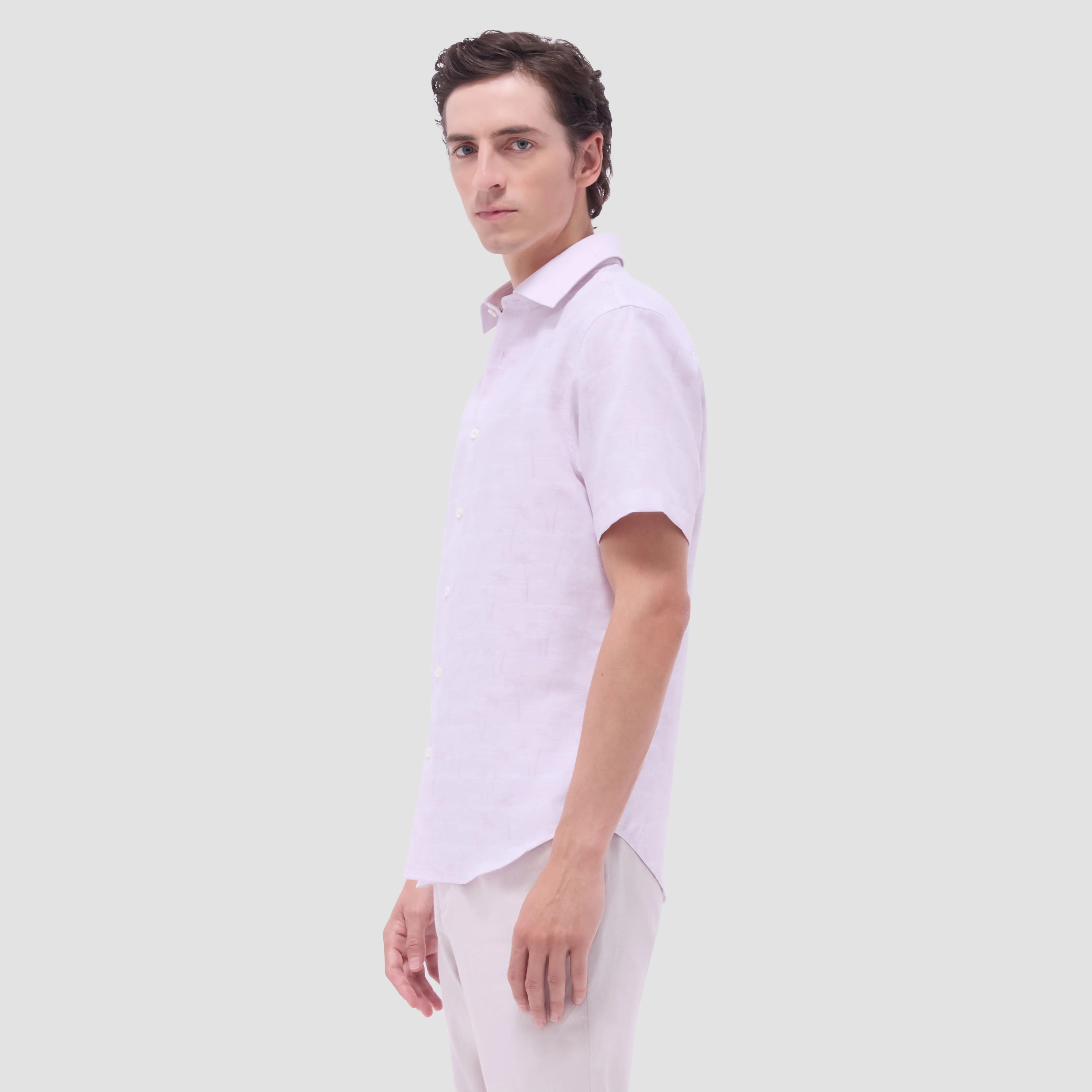 Orson Palm Tree Short-Sleeve Shirt sold by Bugatchi product image thumbnail 3