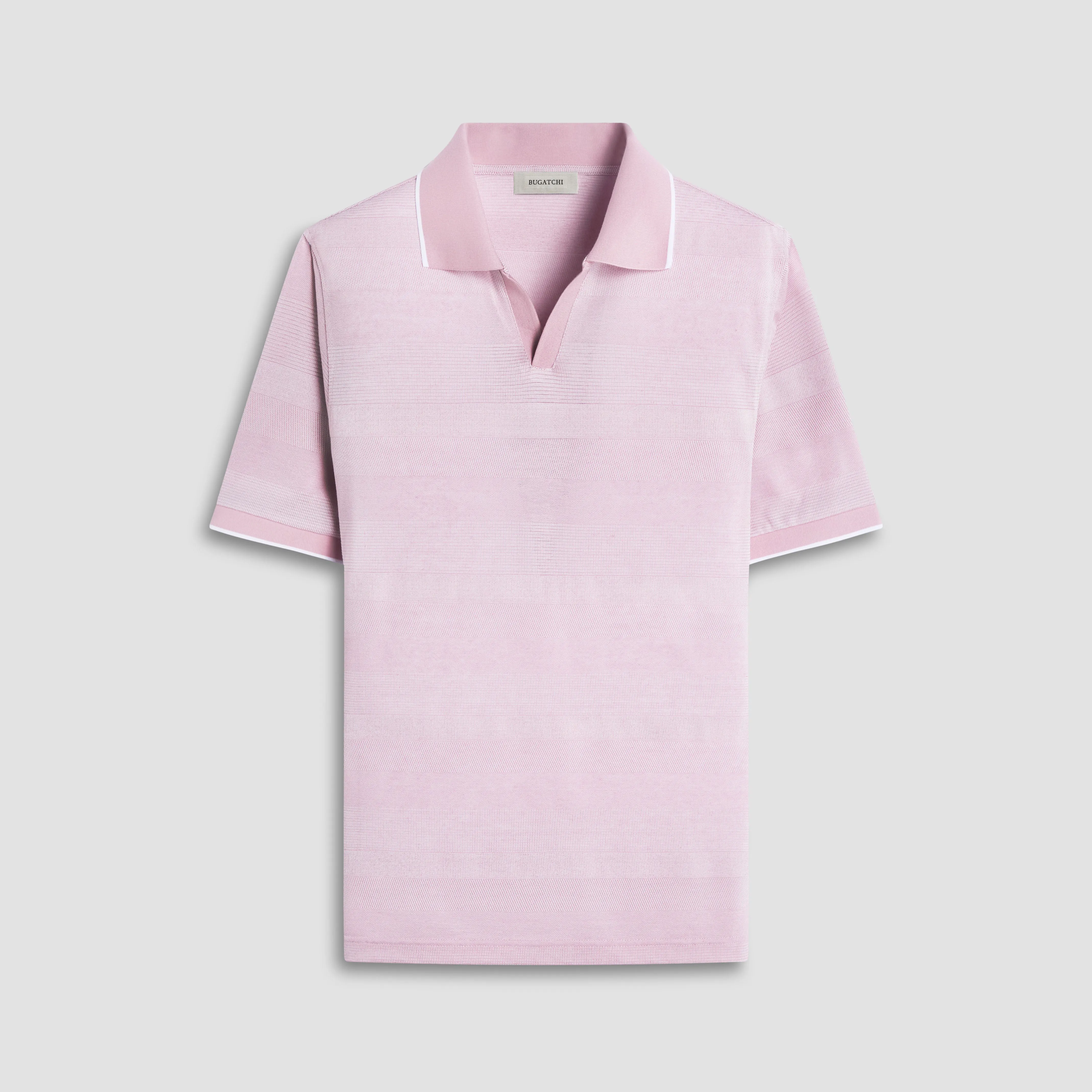 Mixed Media Johnny Collar Polo Shirt sold by Bugatchi