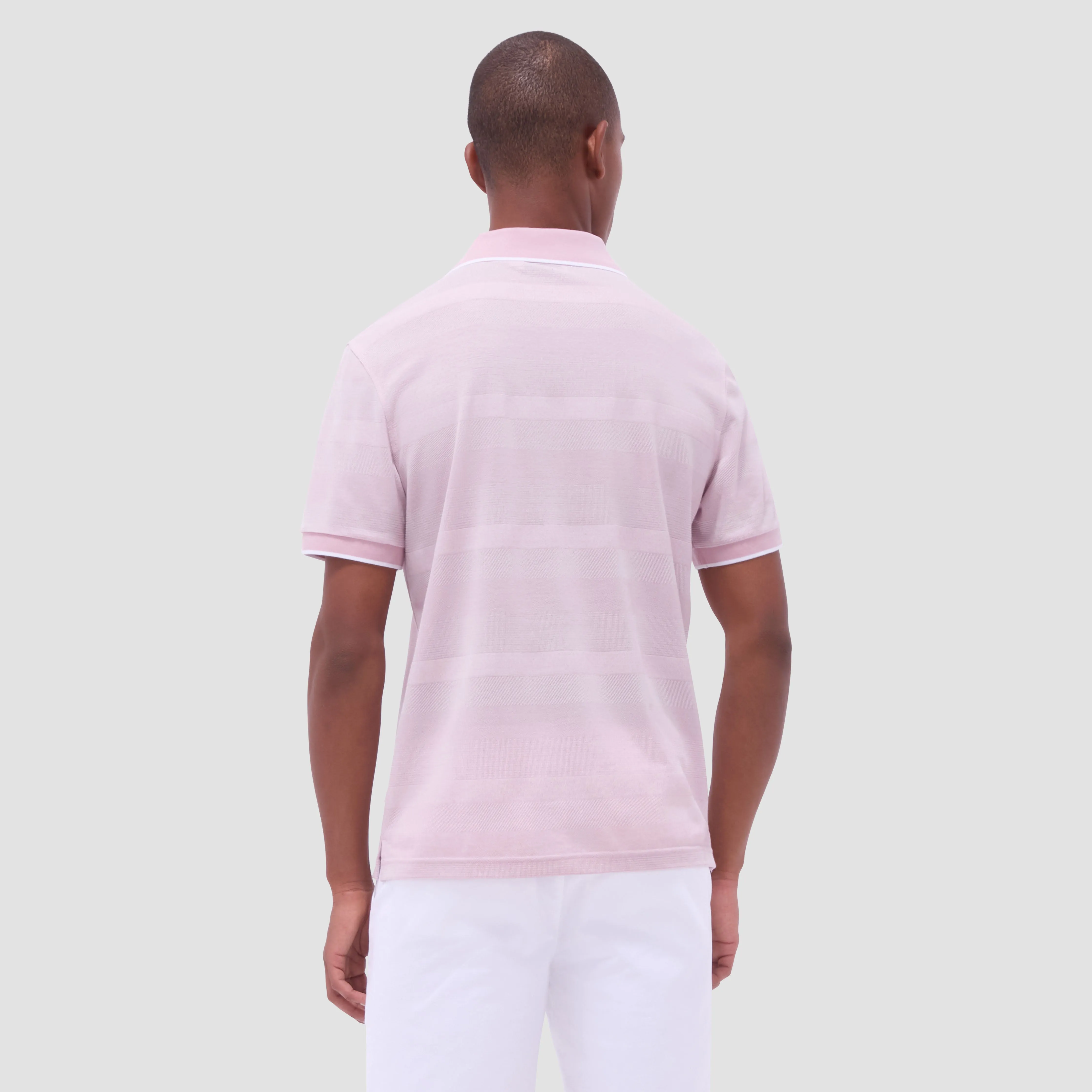 Mixed Media Johnny Collar Polo Shirt sold by Bugatchi product image thumbnail 4