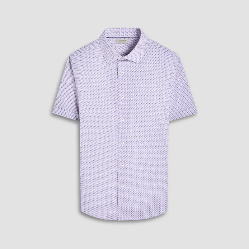 Miles Geometric OoohCotton Short-Sleeve Shirt sold by Bugatchi