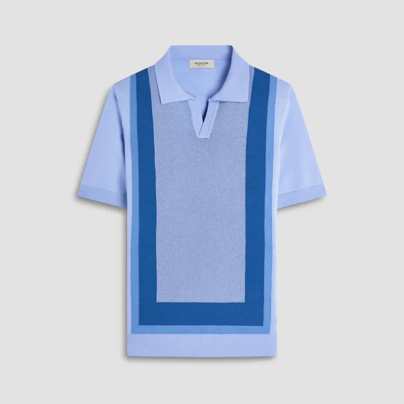 Color Block Short Sleeve Johnny Sweater sold by Bugatchi