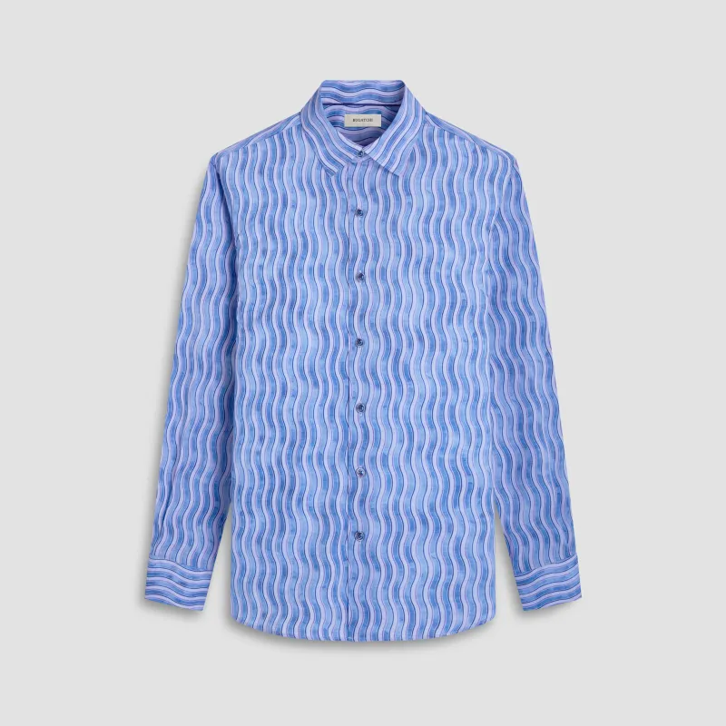 Julian Serpentine Stripe Shirt sold by Bugatchi