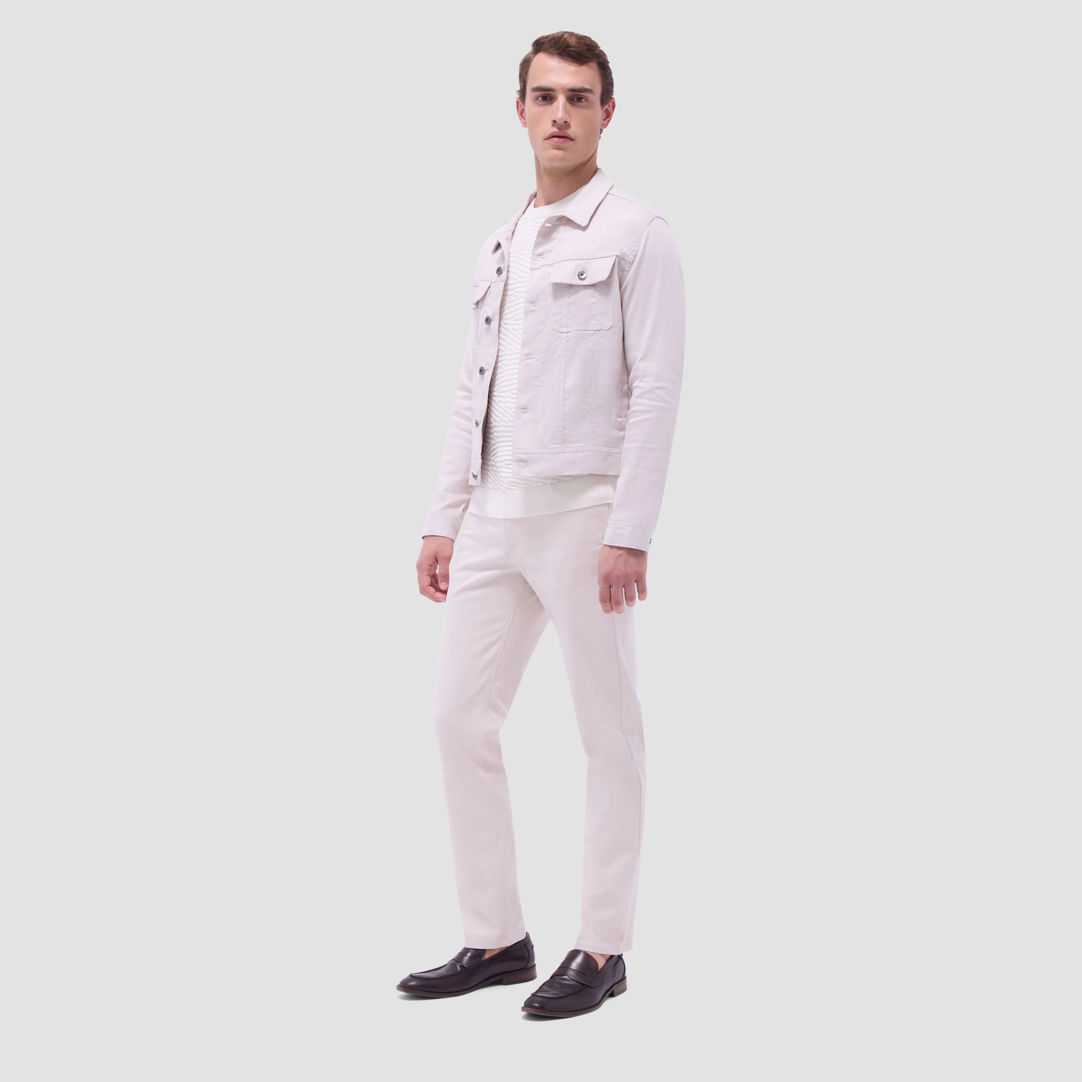 Linen-Cotton Trucker Jacket sold by Bugatchi product image thumbnail 5