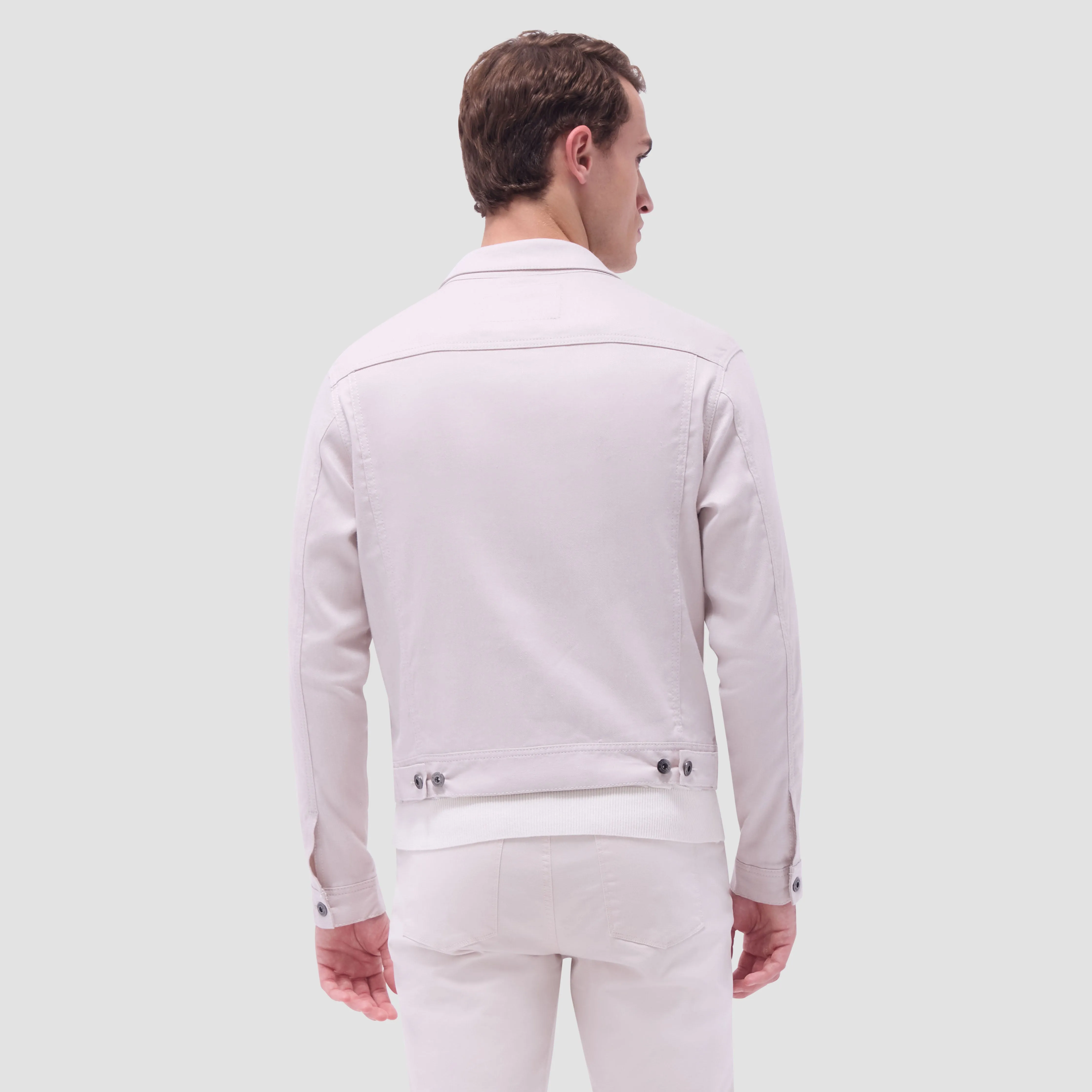 Linen-Cotton Trucker Jacket sold by Bugatchi product image thumbnail 4