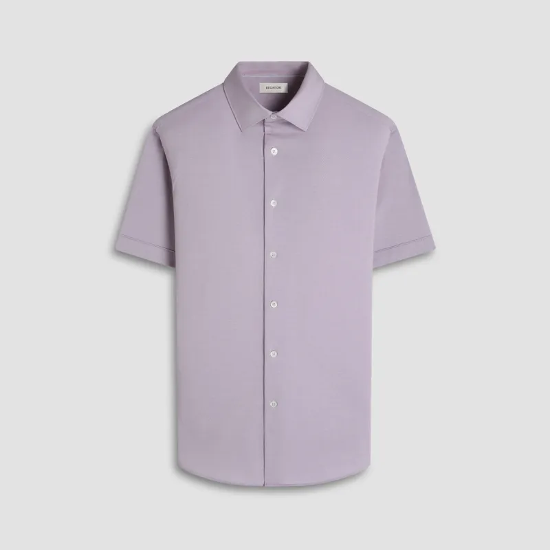 Myron Double-Sided Herringbone & Solid OoohCotton Short-Sleeve Shirt sold by Bugatchi