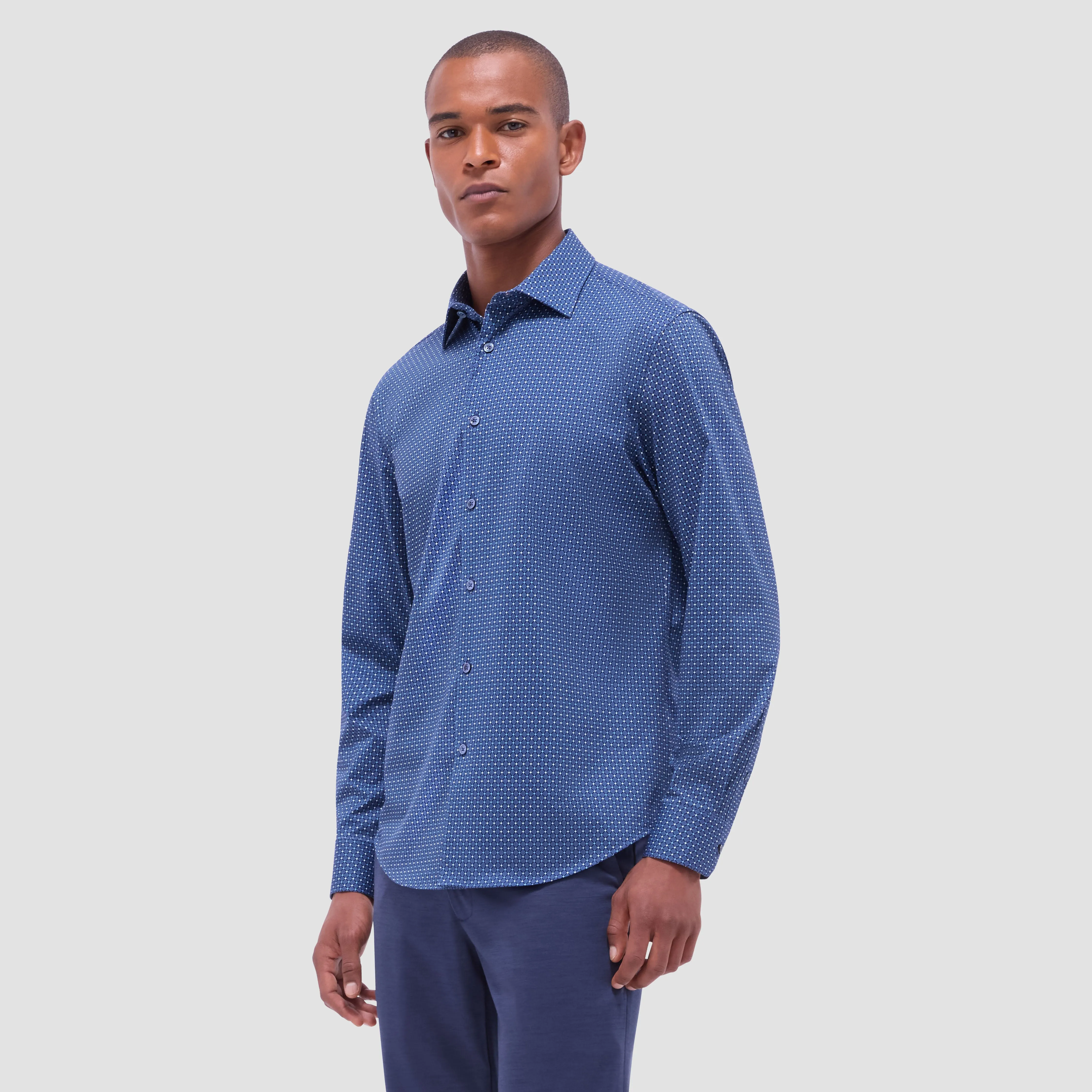 James Diamond Check OoohCotton Shirt sold by Bugatchi product image thumbnail 3