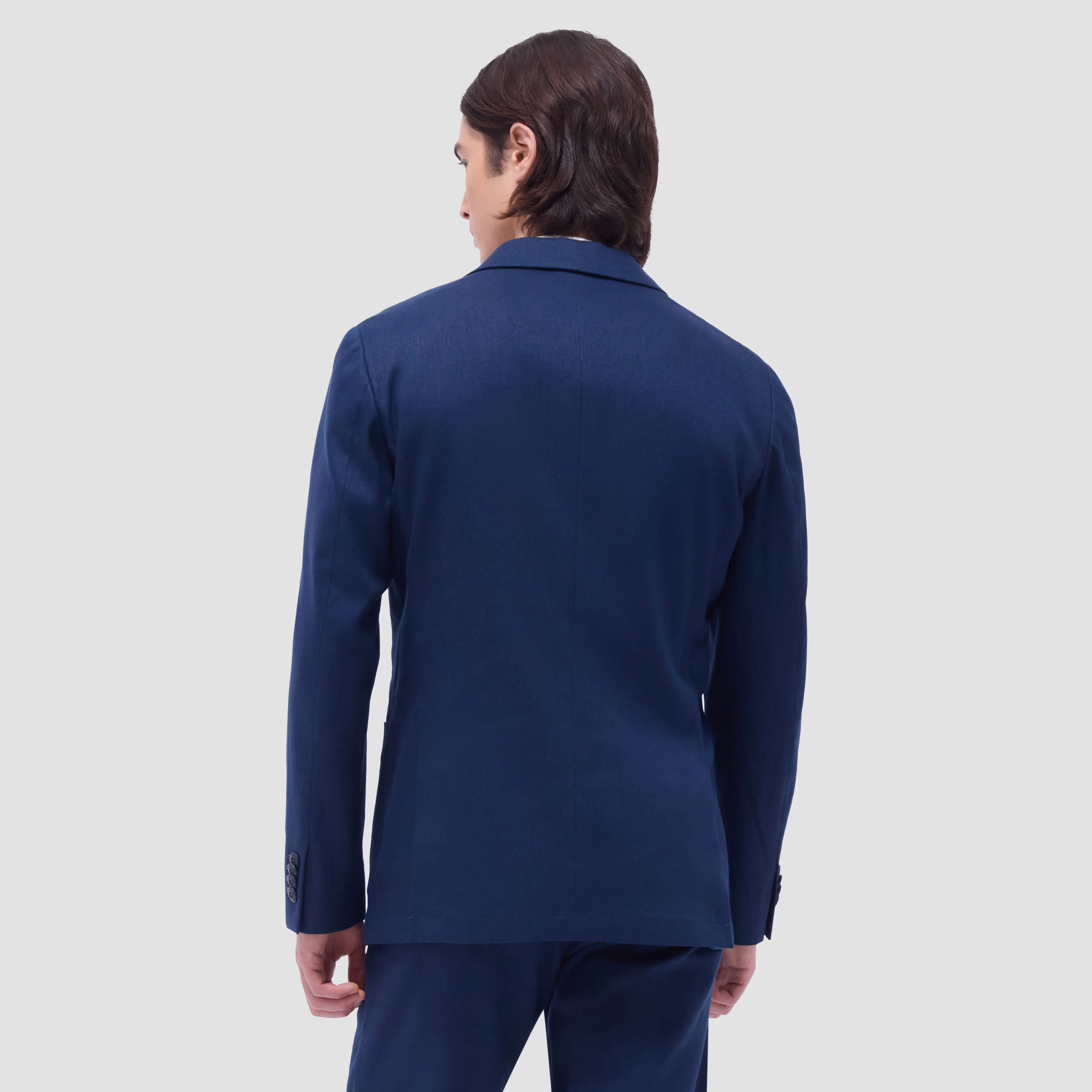 Linen-Cotton Two Button Blazer sold by Bugatchi product image thumbnail 4