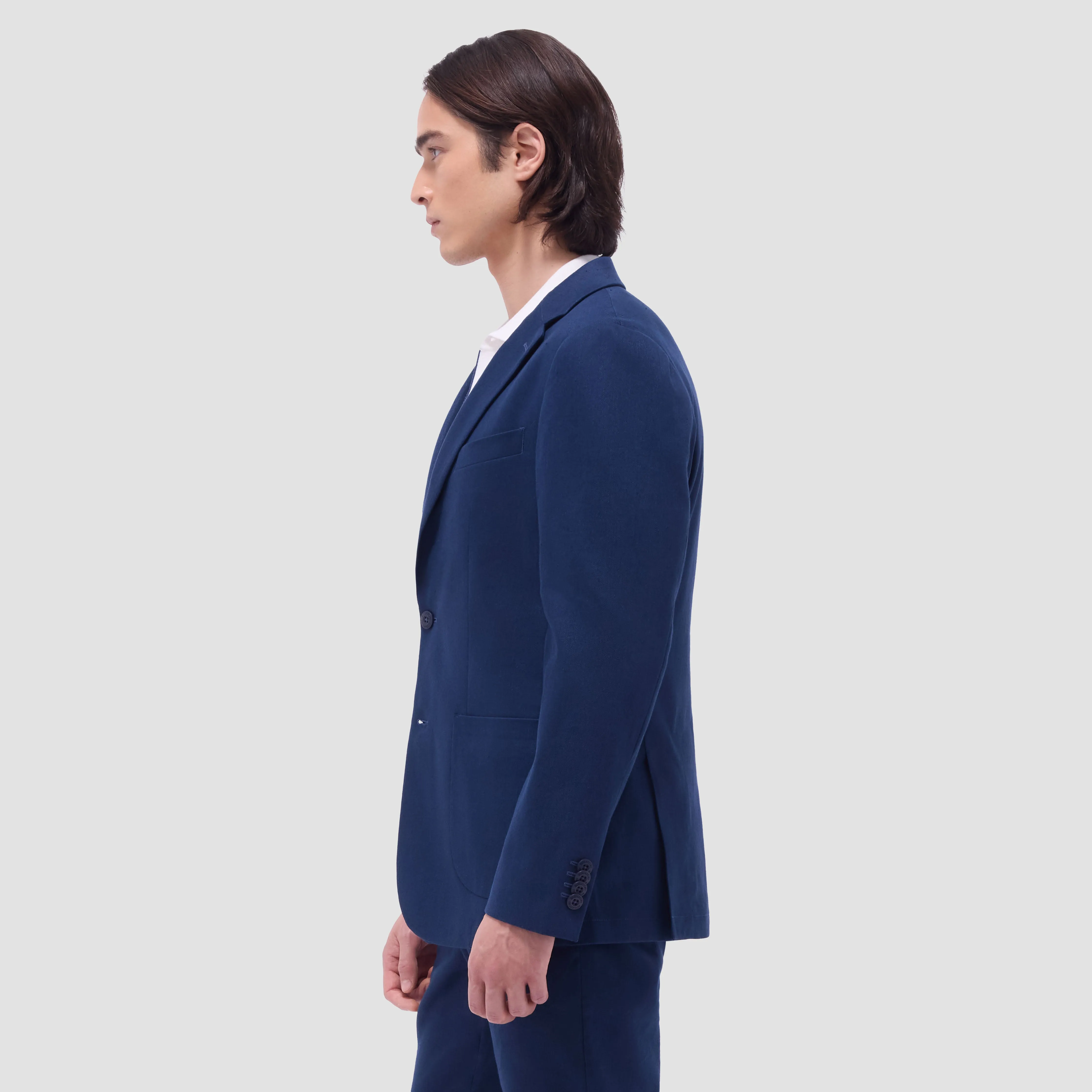 Linen-Cotton Two Button Blazer sold by Bugatchi product image thumbnail 3