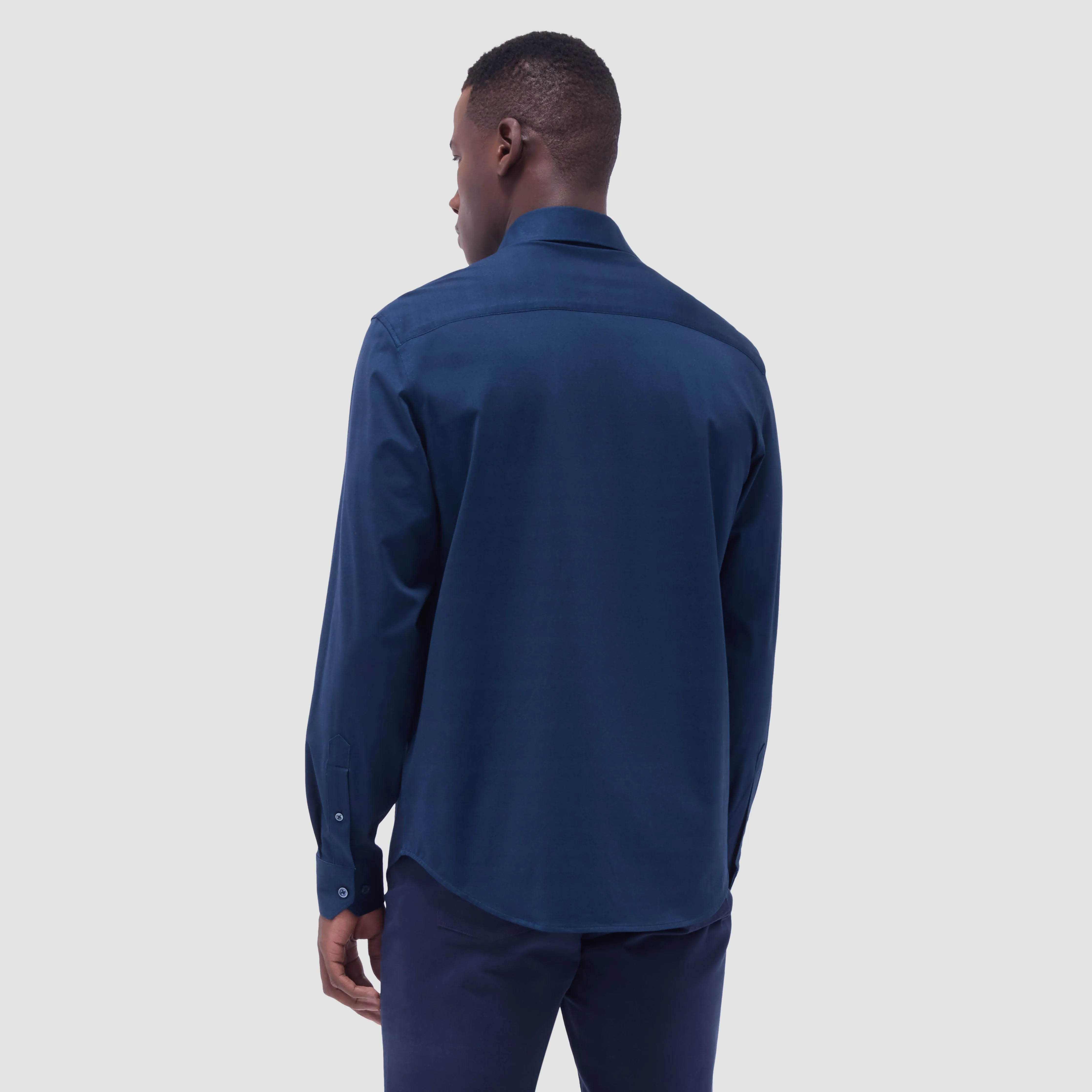 Jimmy Double-Sided Solid OoohCotton Shirt sold by Bugatchi product image thumbnail 4