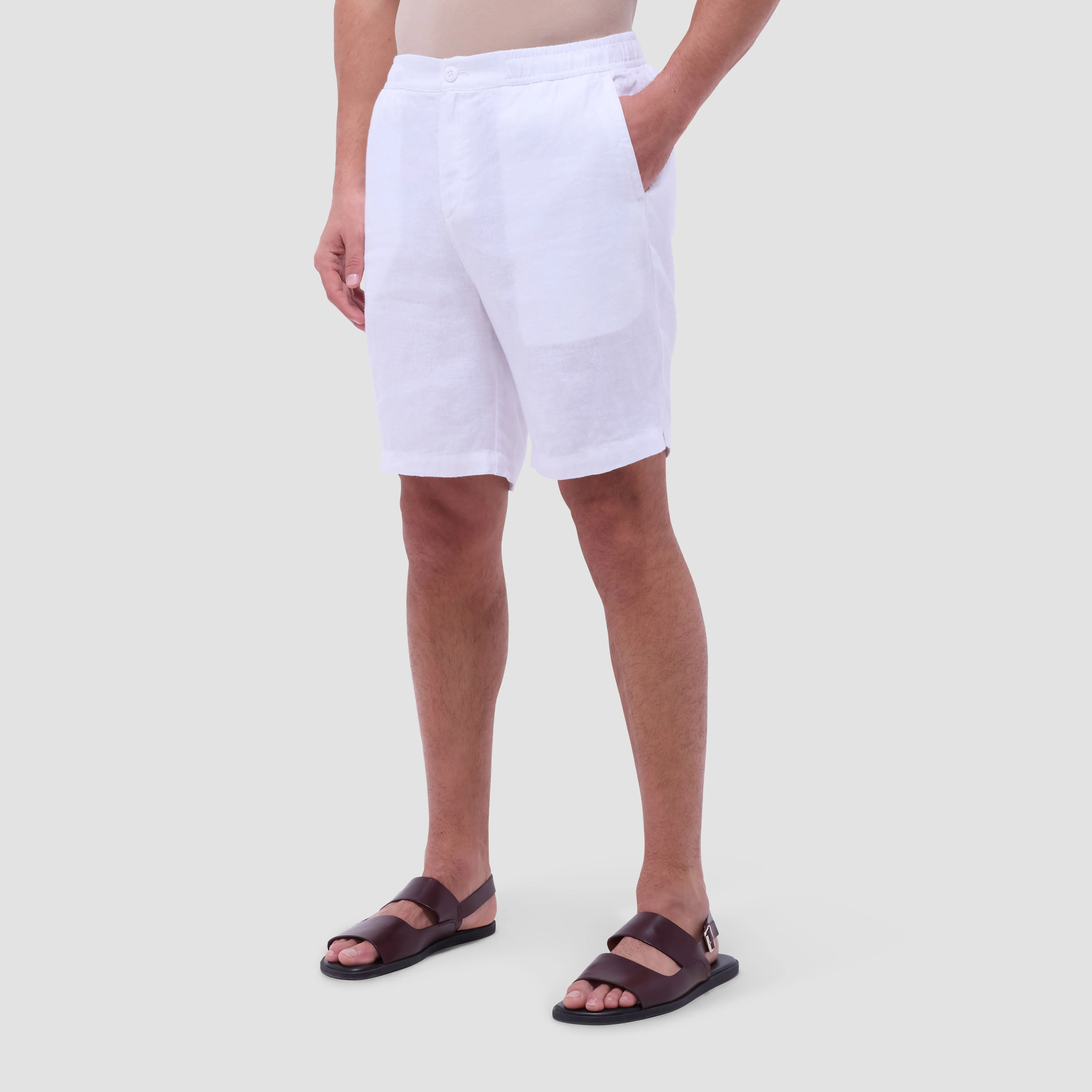 Linen Drawstring Shorts sold by Bugatchi product image thumbnail 3