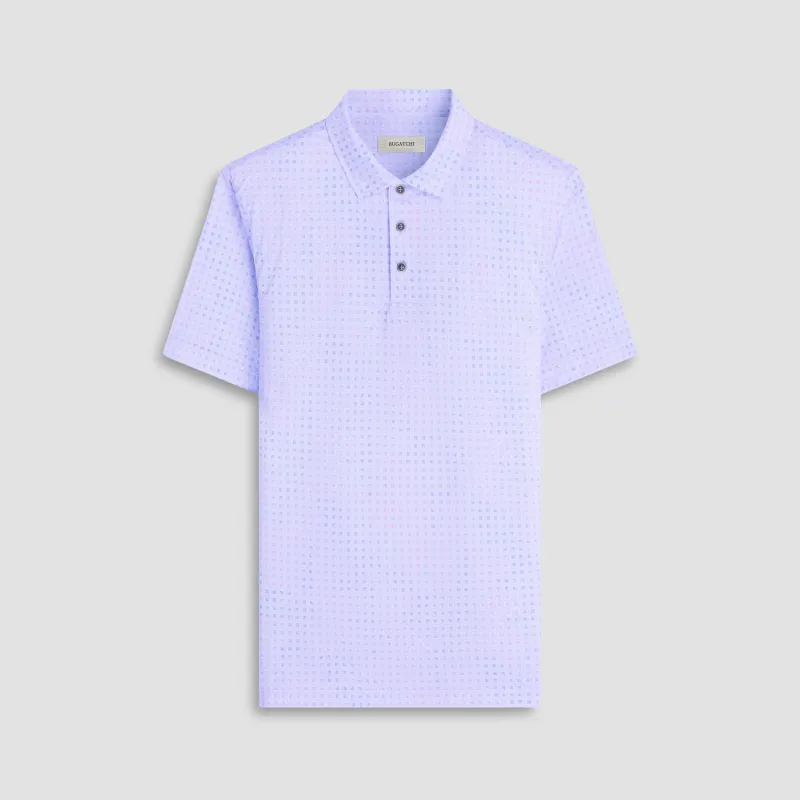 Victor Mini Check OoohCotton Polo Shirt sold by Bugatchi